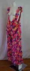 Adolfo Rare Vintage Bright Multicolor Petal Jumper & Overalls - 8 - 1960's