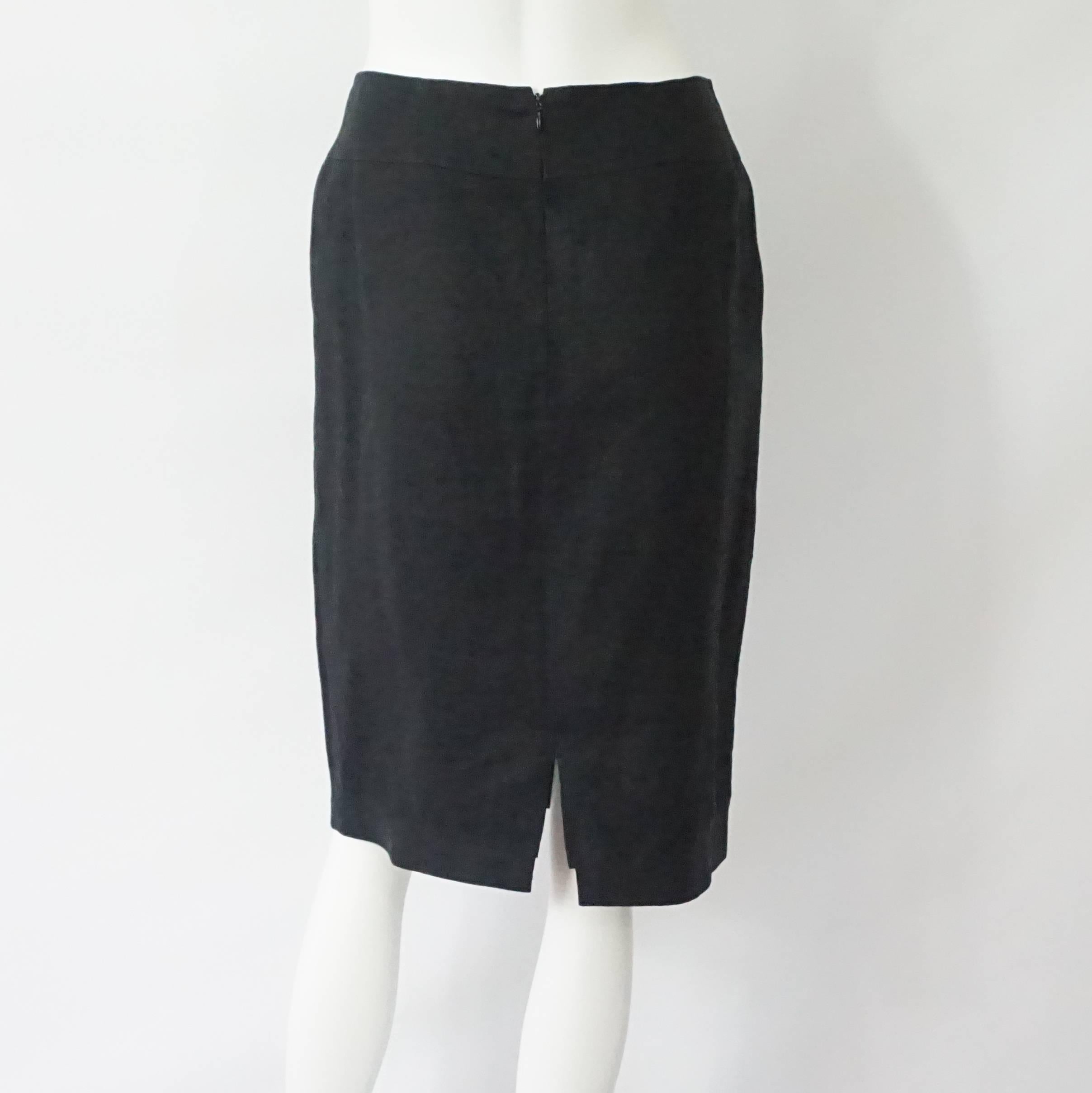 Chanel Black Linen Nautical Style Skirt - 36 - Circa 80's In Excellent Condition In West Palm Beach, FL