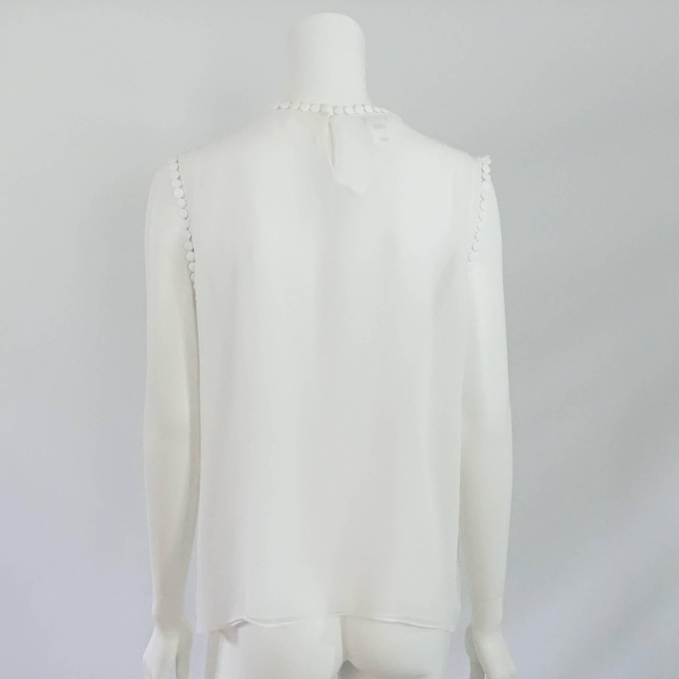 oscar de la renta white top