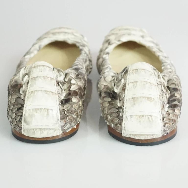 Alexandre Birman Ivory and Gray Python Flats - 36 For Sale at 1stDibs ...