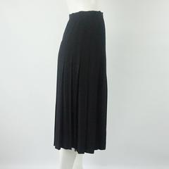 Chanel Vintage Black Silk Pleated Skirt - 38