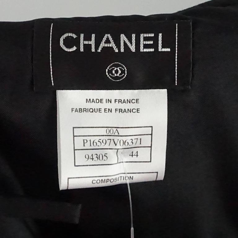 Chanel Black Silk Skirt - 44 For Sale at 1stDibs