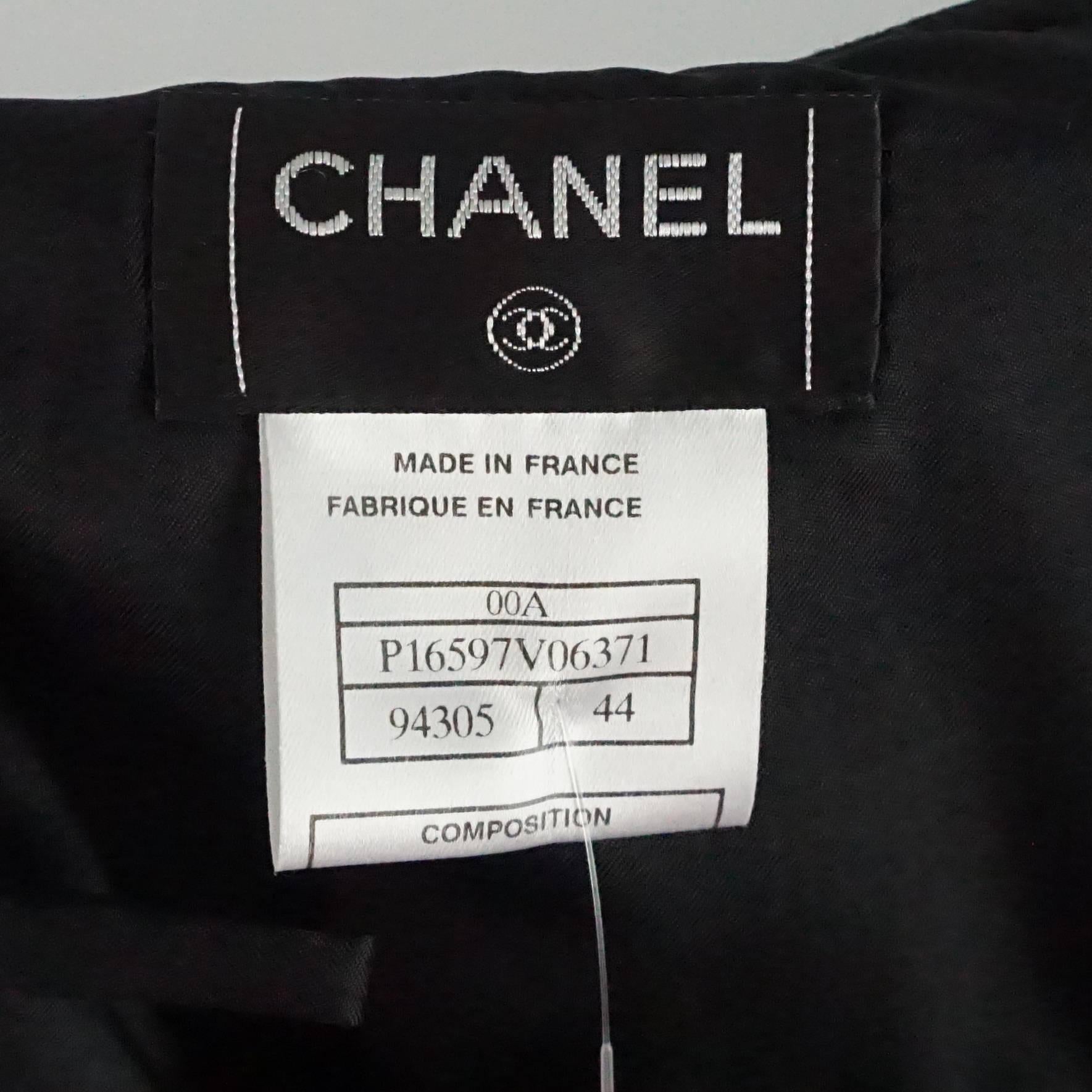Women's Chanel Black Silk Skirt - 44 For Sale