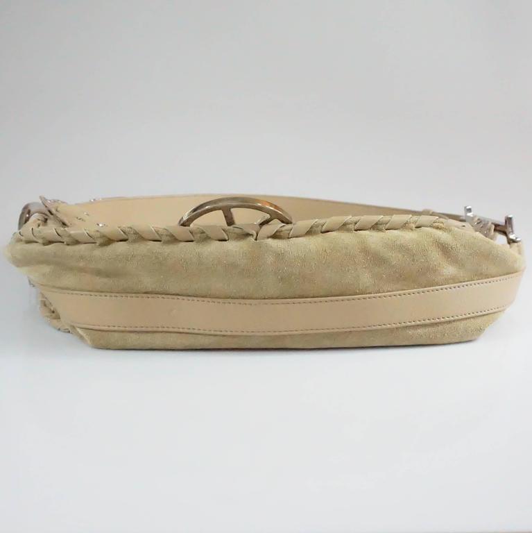 Christian Dior Tan Suede and Leather Large Pouchette w/ Rhinestones-SHW ...