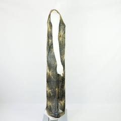 Halston Black, Gold, and Silver Silk Chiffon Beaded Gown - XS - Circa 70's