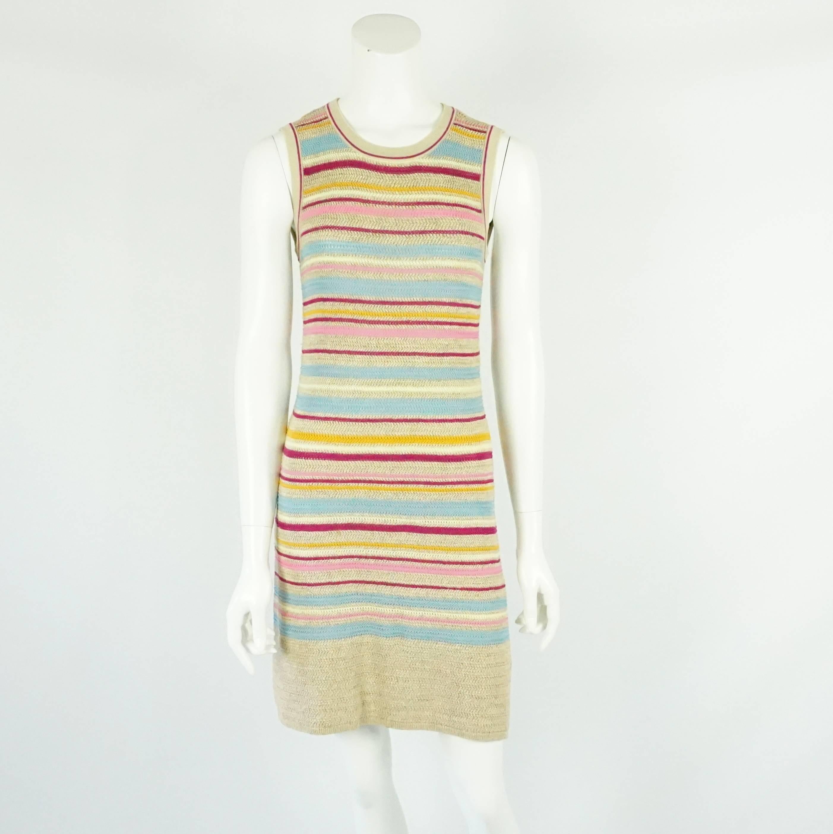 multicolored striped dress