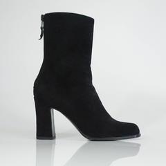 Yves Saint Laurent Black Sued Mid Length Boot - 7 - Circa 90's