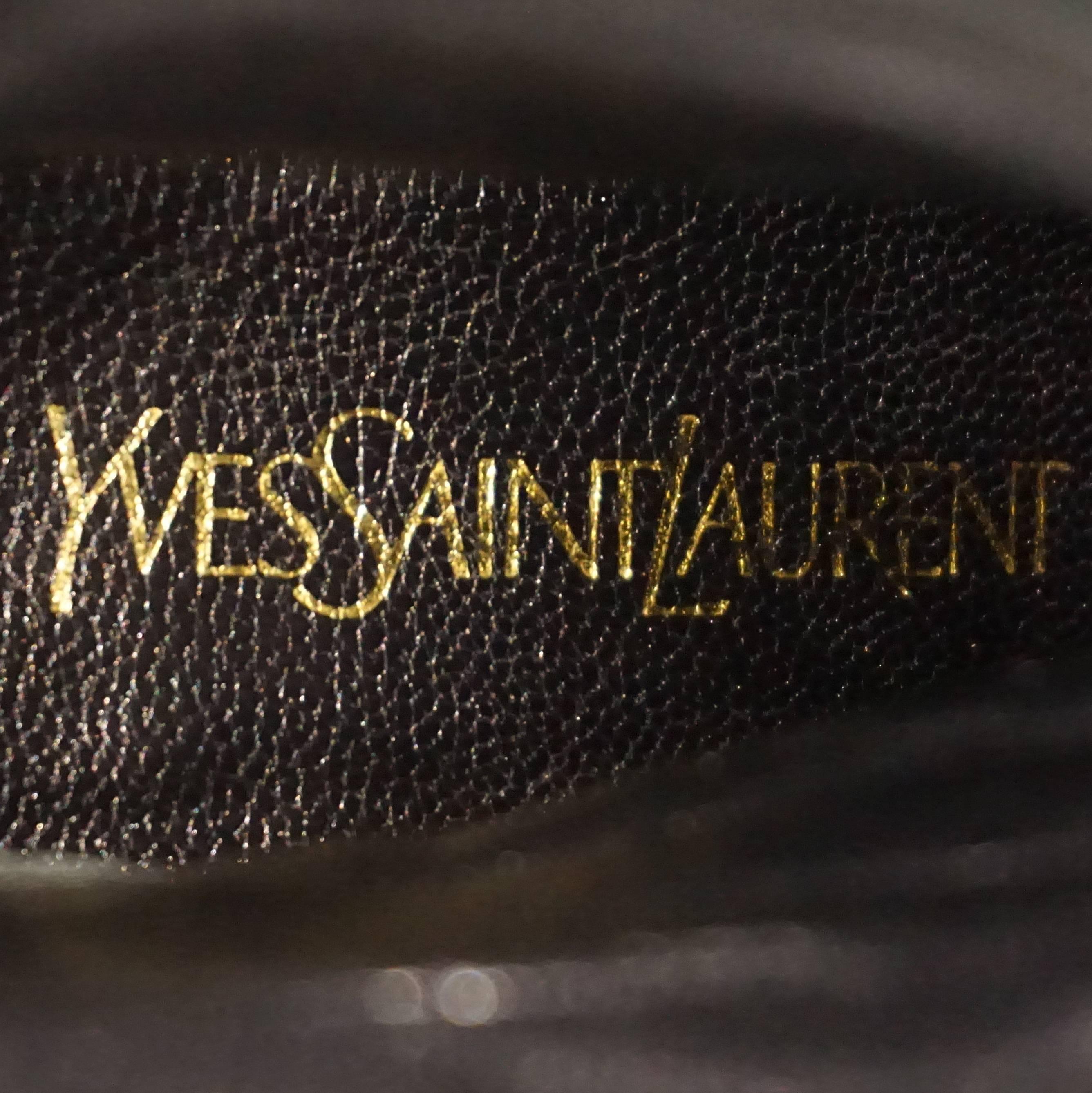 Yves Saint Laurent Black Sued Mid Length Boot - 7 - Circa 90's 2