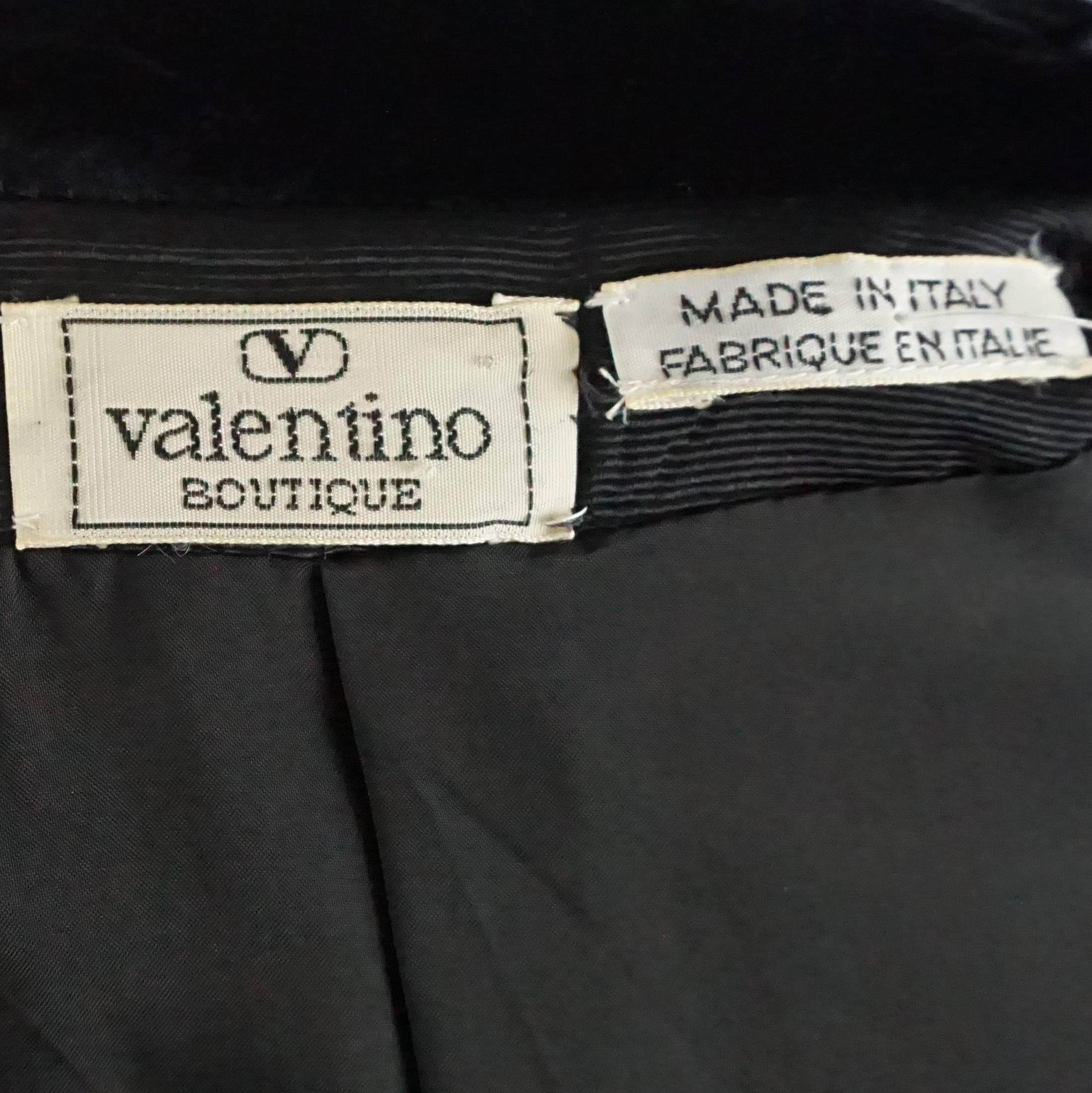 Blue Valentino 1980's Turquoise lightweight wool tuxedo style jacket-Size 8 For Sale