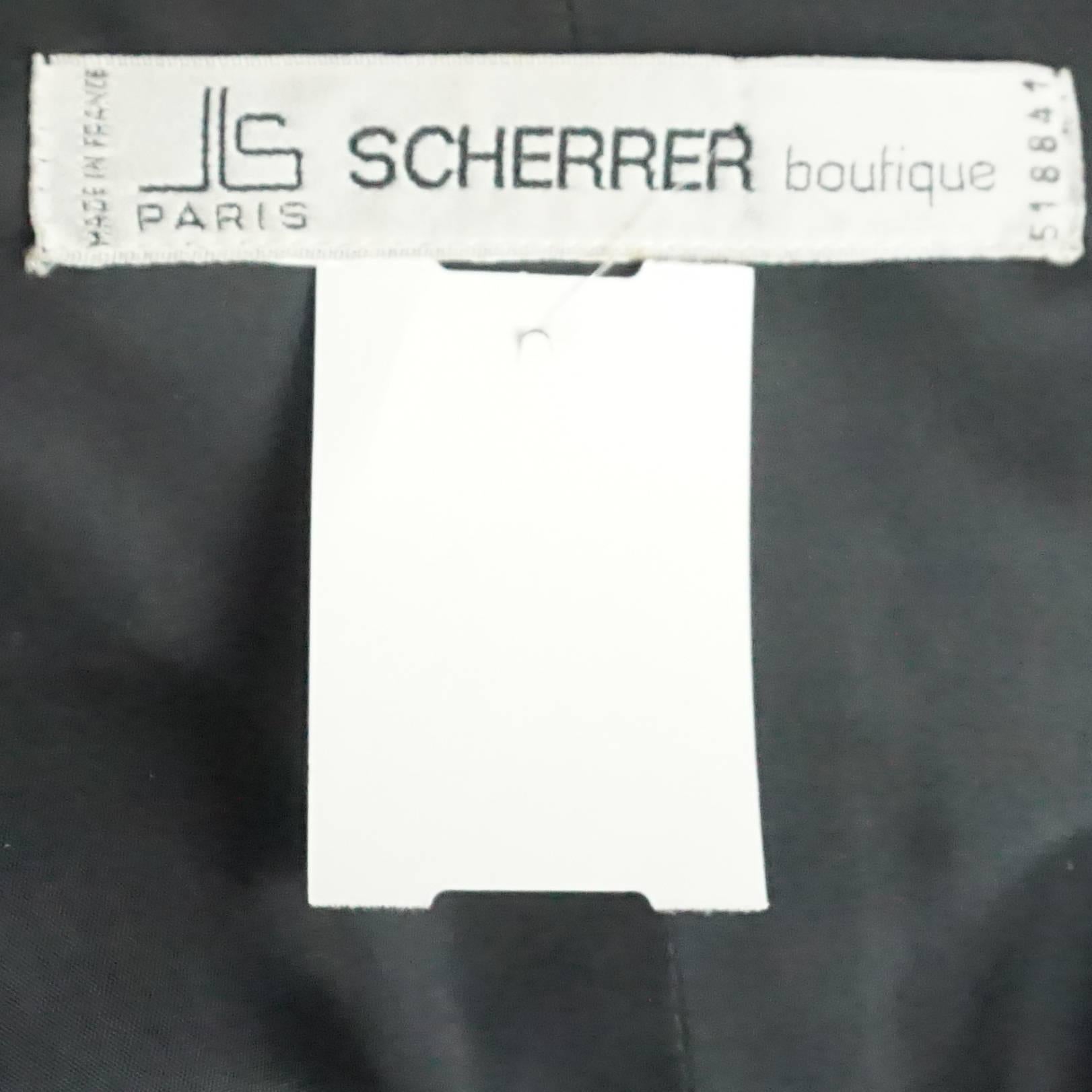 Jean-Louis Scherrer Black Velvet and Lace Victorian Style Jacket-8-70's 1