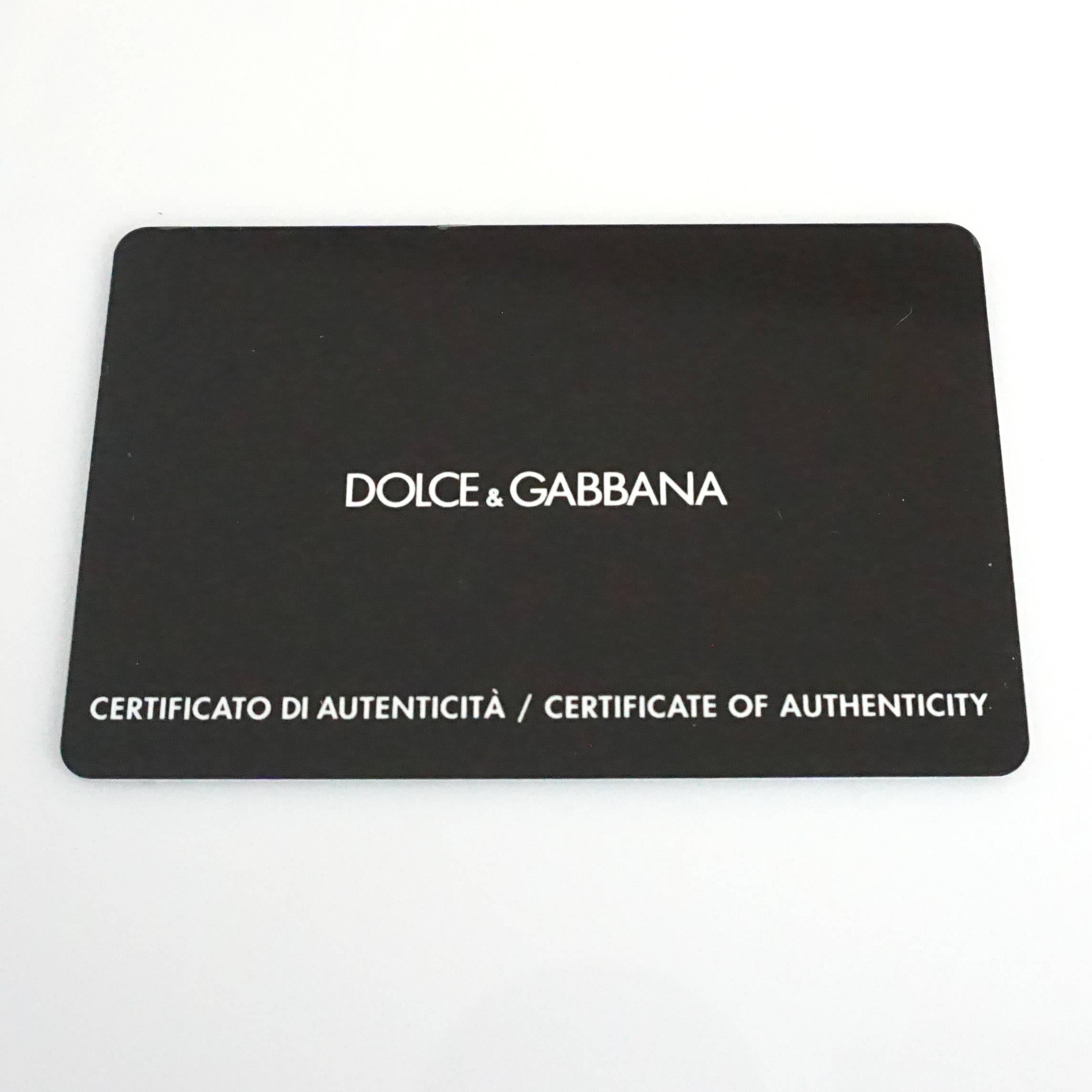 Dolce & Gabbana Black Patent & White Leather Drawstring Bag  2