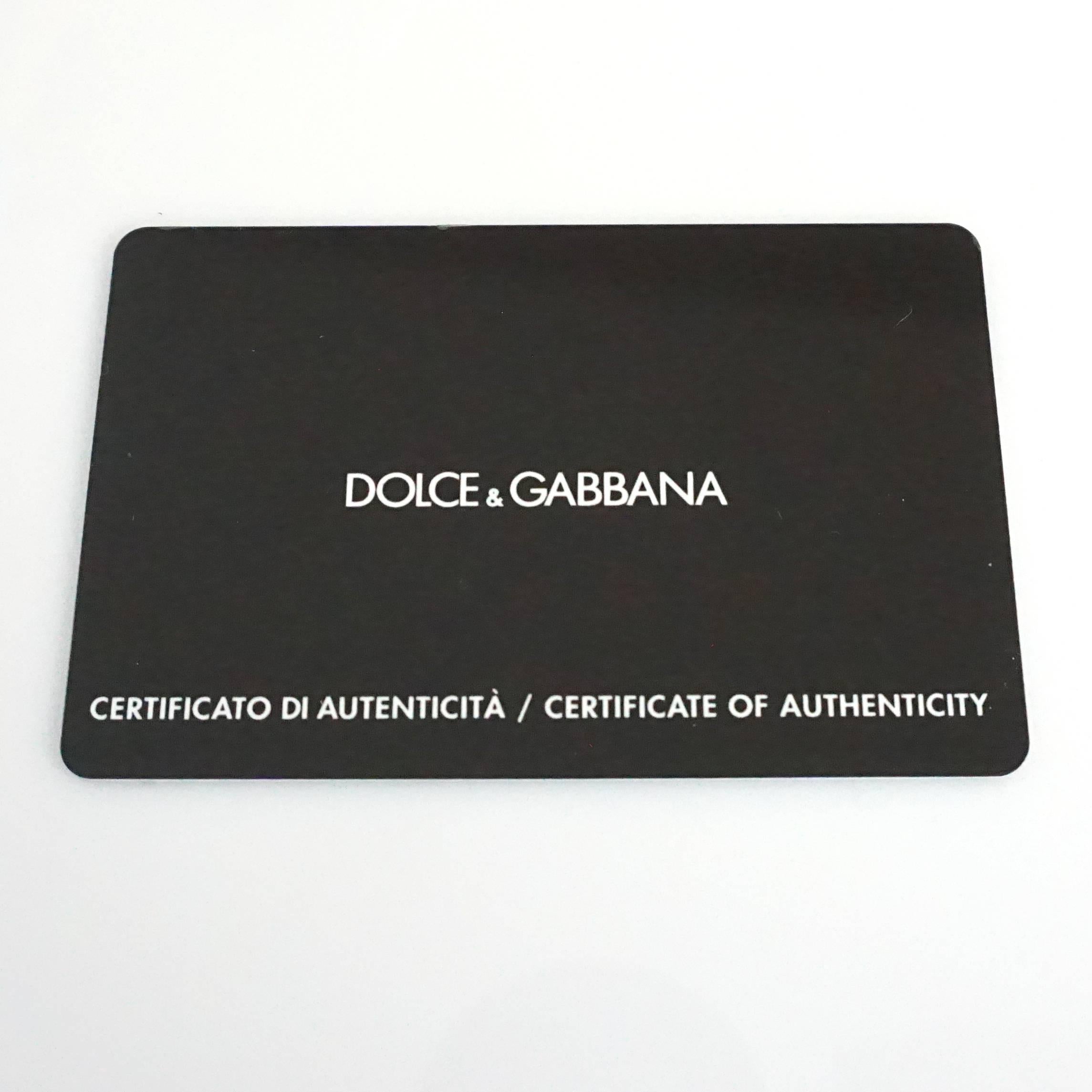 Dolce & Gabbana Black Patent & White Leather Drawstring Bag 2