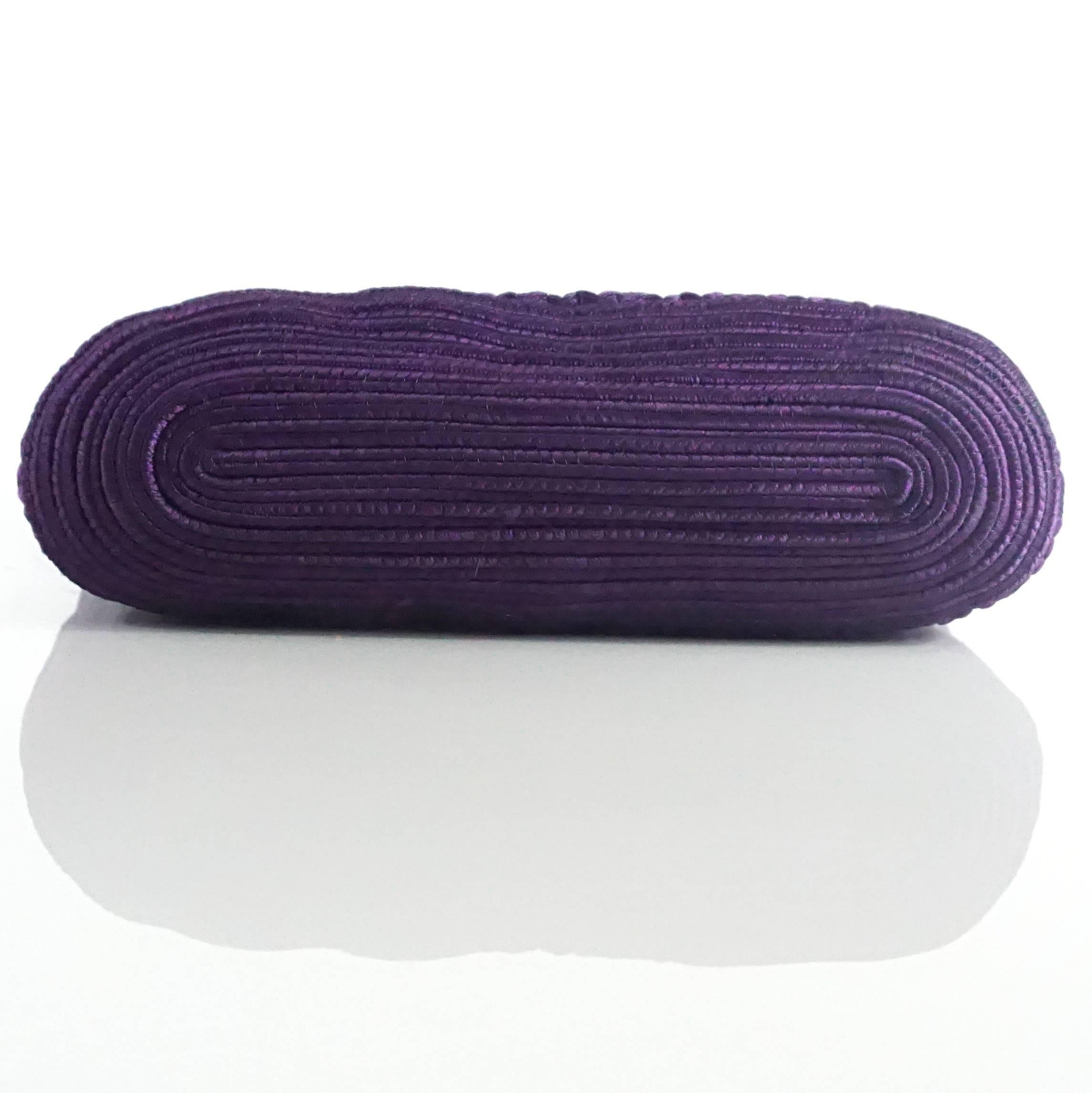 purple woven bag