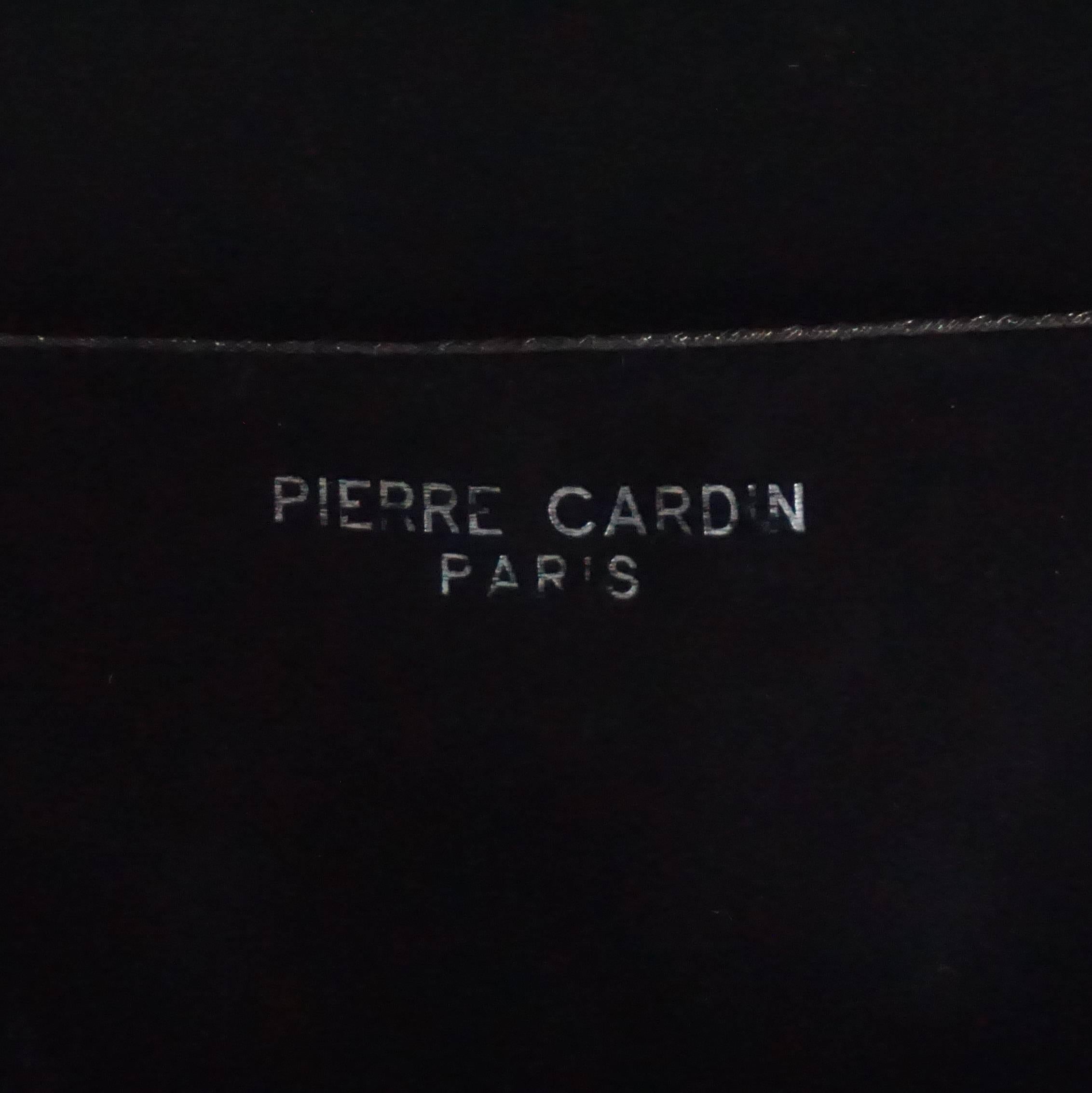 Women's Pierre Cardin Square Black Patent with Silver Panels Shoulder Bag-SHW-60's