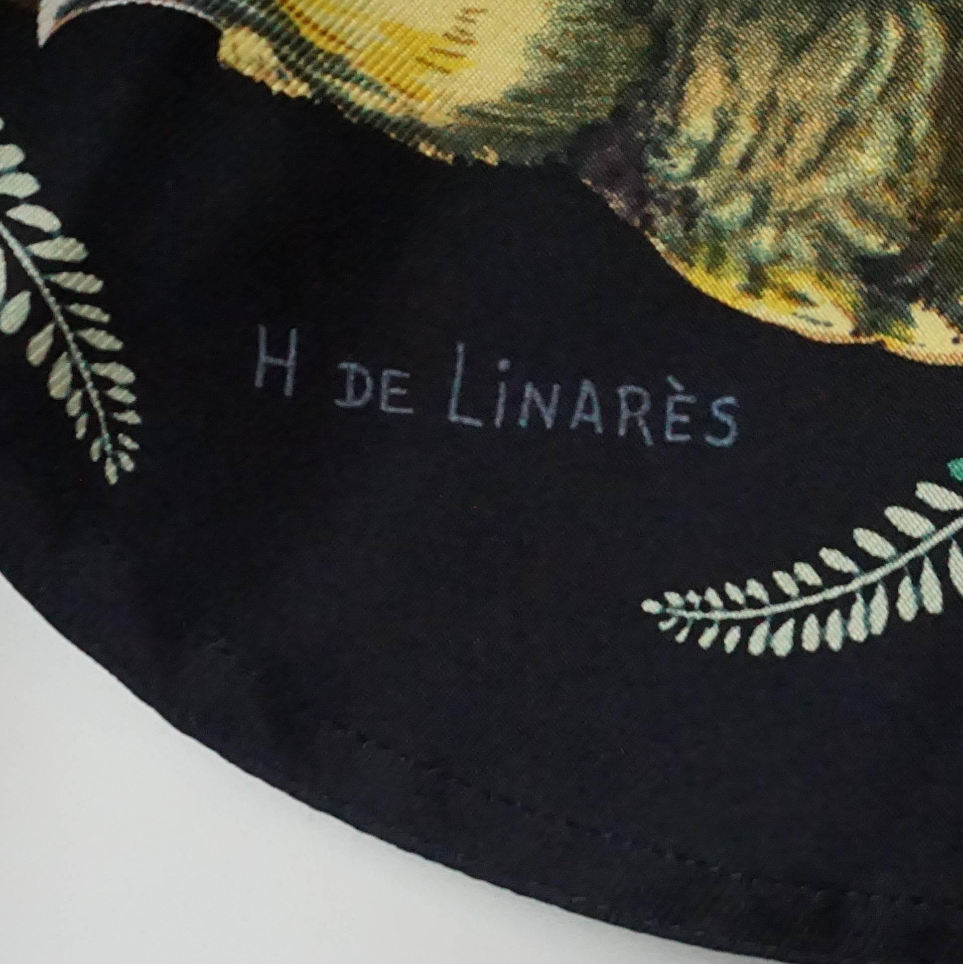 Hermes Vintage Black and Multi Color Animal Theme Printed Silk Shirt - 40 2