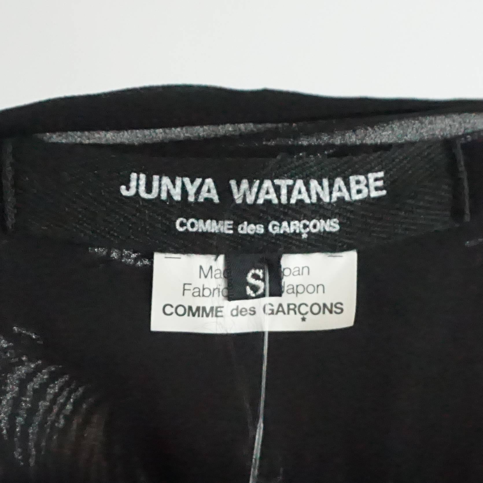 Junya Watanabe Comme des Garcons Blue and Black Lace Top - S In Excellent Condition For Sale In West Palm Beach, FL