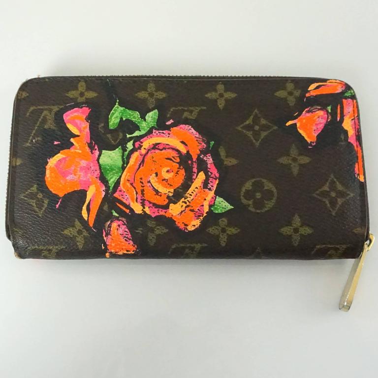 Louis Vuitton Brown Monogram Stephen Sprouse Floral Wallet - 2009 at 1stdibs