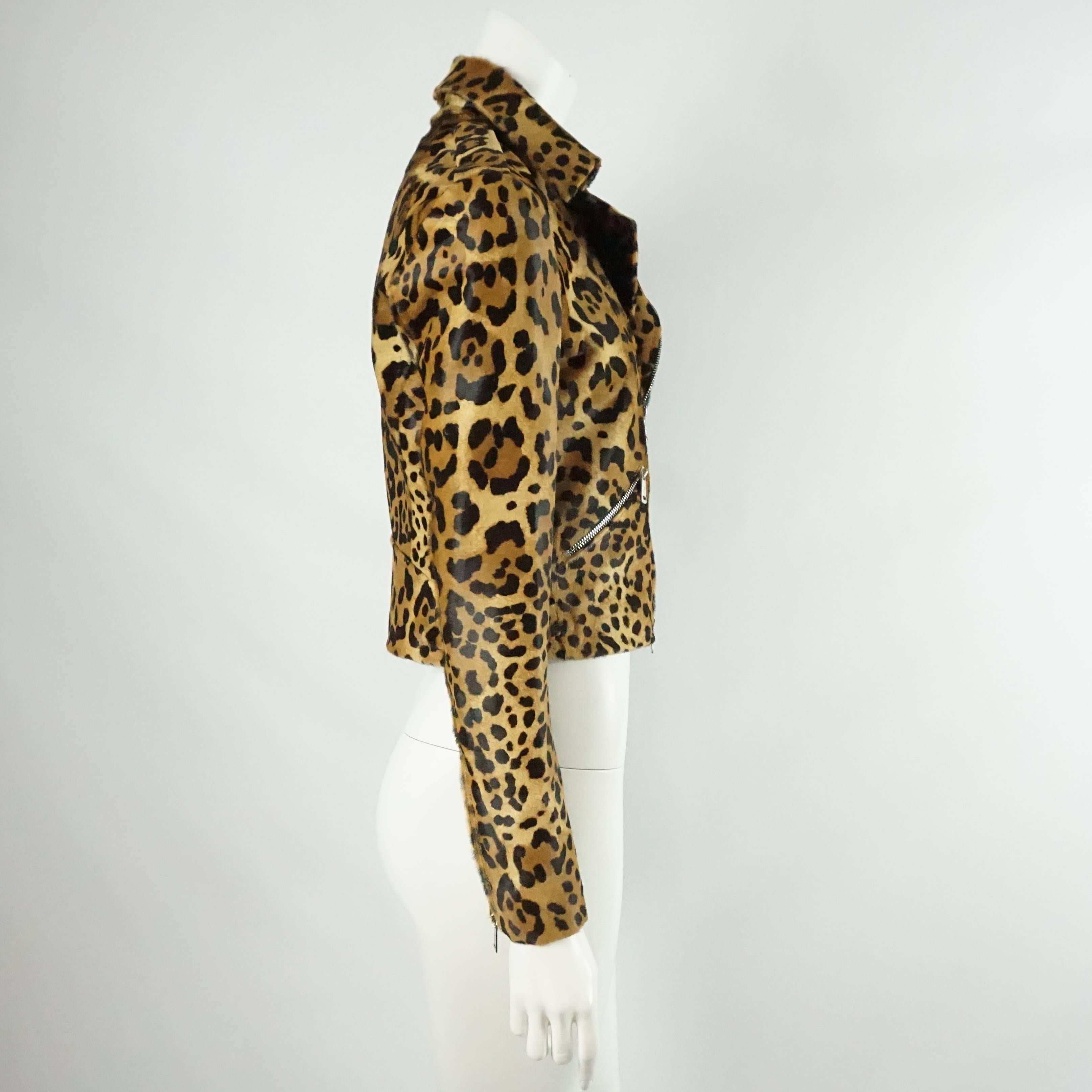Ralph Lauren Black Label Leopard Print Calf Hair Motorcycle Jacket - 2. This jacket hot for fall with a twist on the typical motorcycle jacket. Its fabric gives it an adventurous flare and the silver zippers add an edgy feel. The piece is in