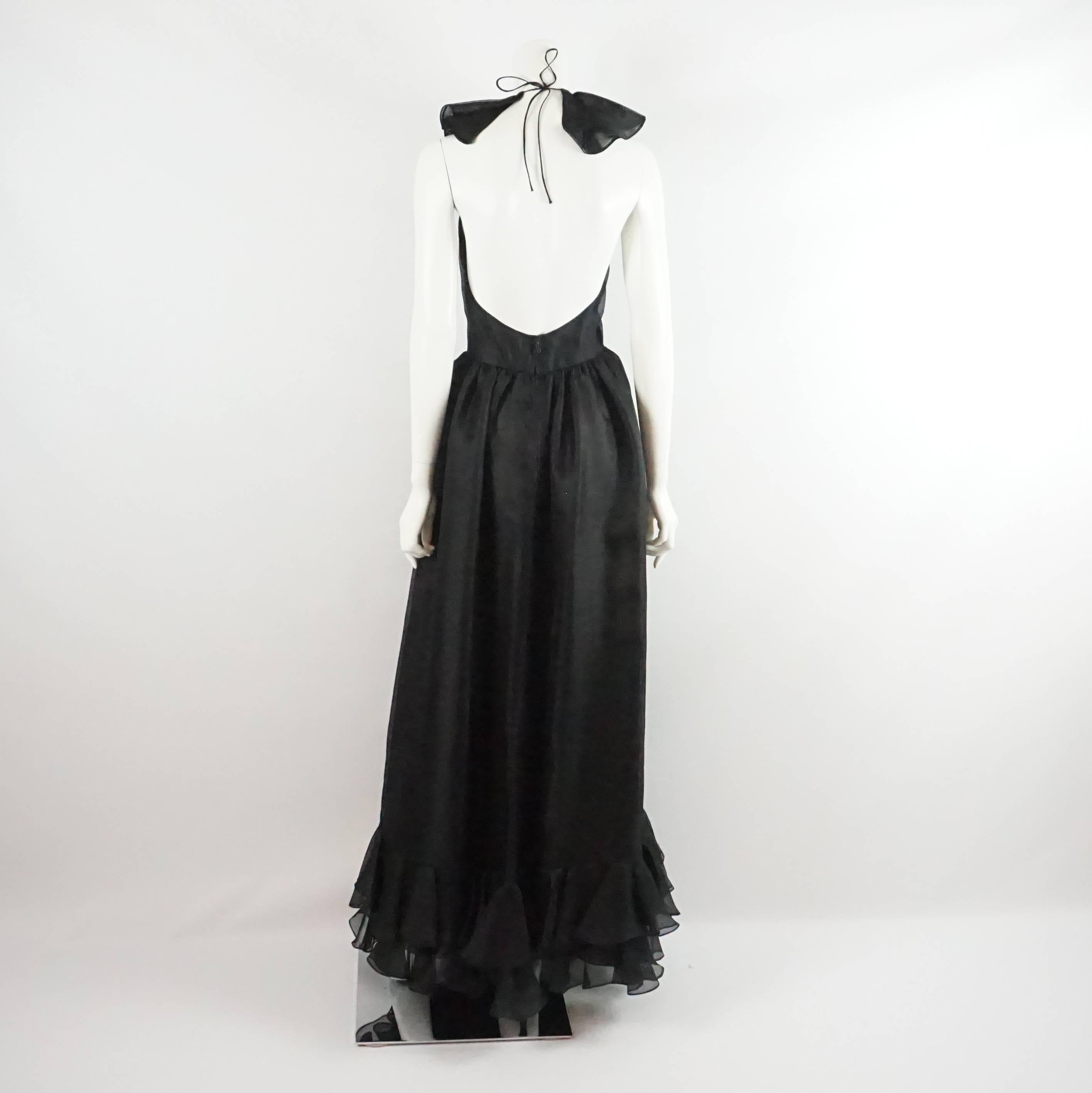 black linen halter dress