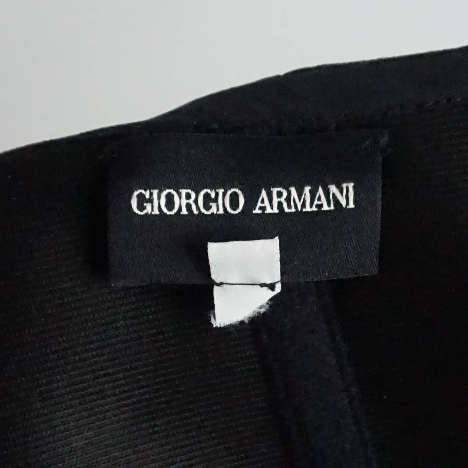 Women's Giorgio Armani Black Silk Strapless Gown - 44
