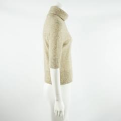 Loro Piana Beige Cashmere Turtleneck Sweater - 44