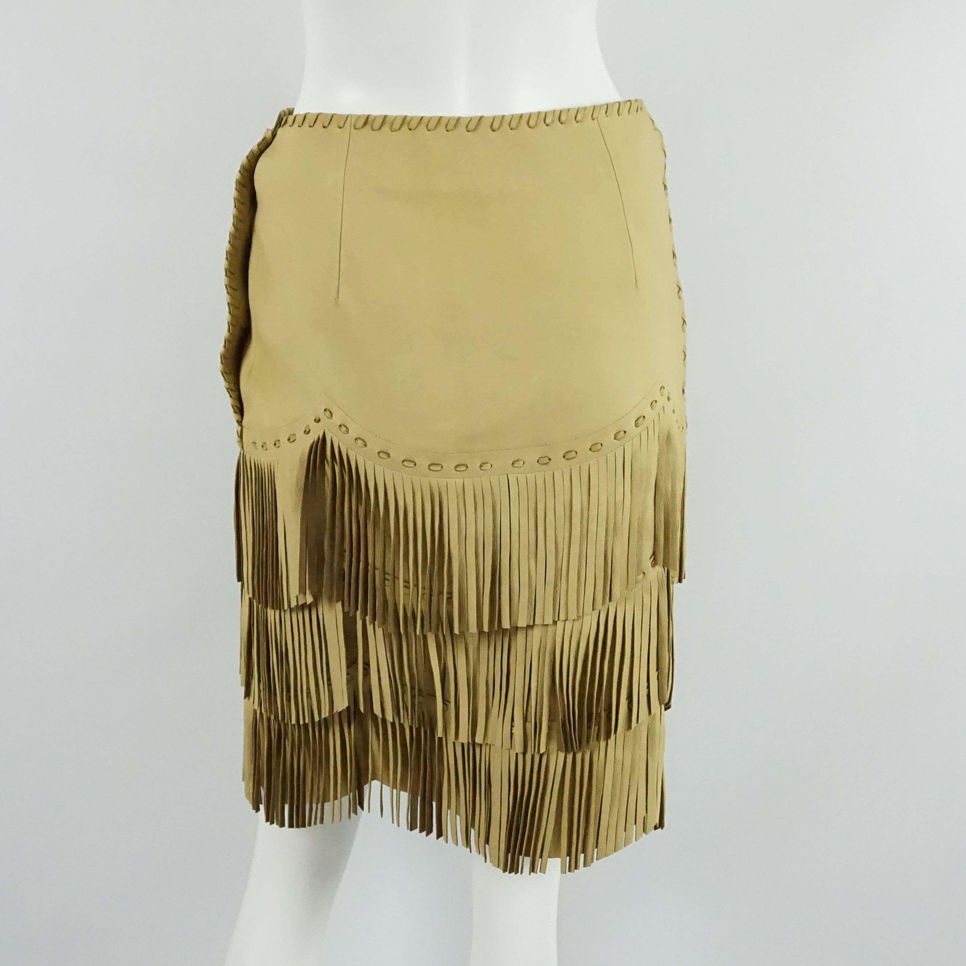 ralph lauren fringe skirt