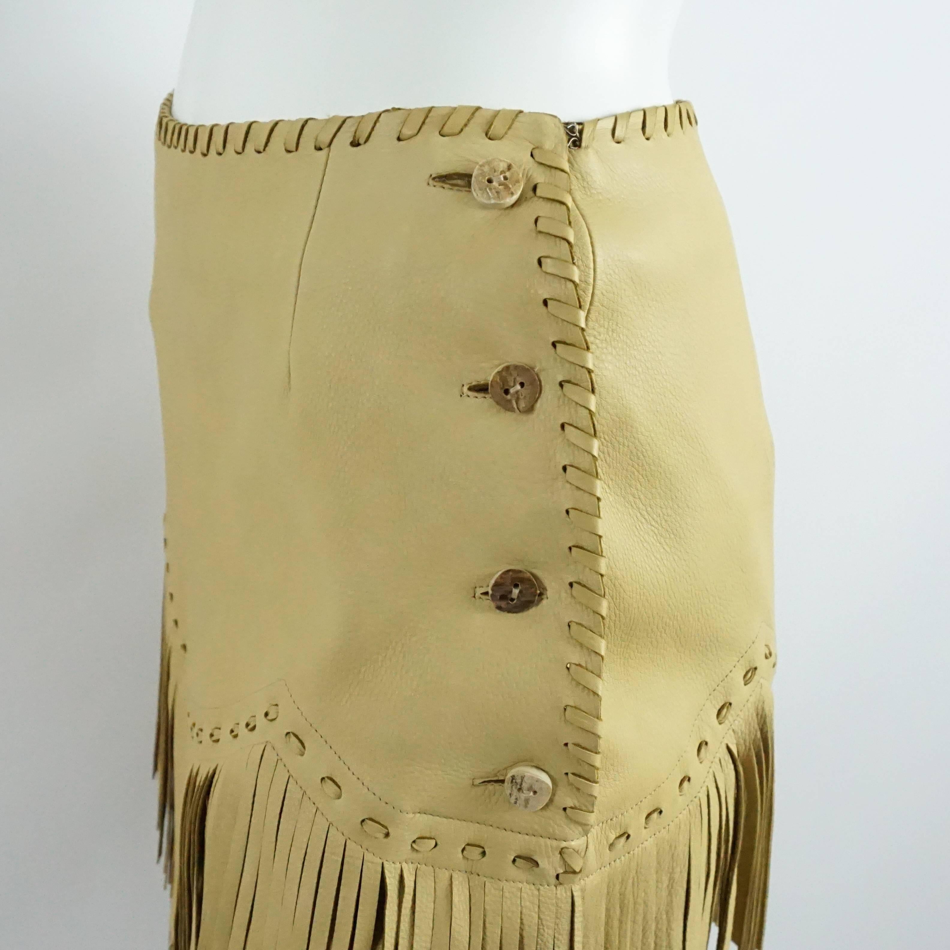 ralph lauren leather skirt