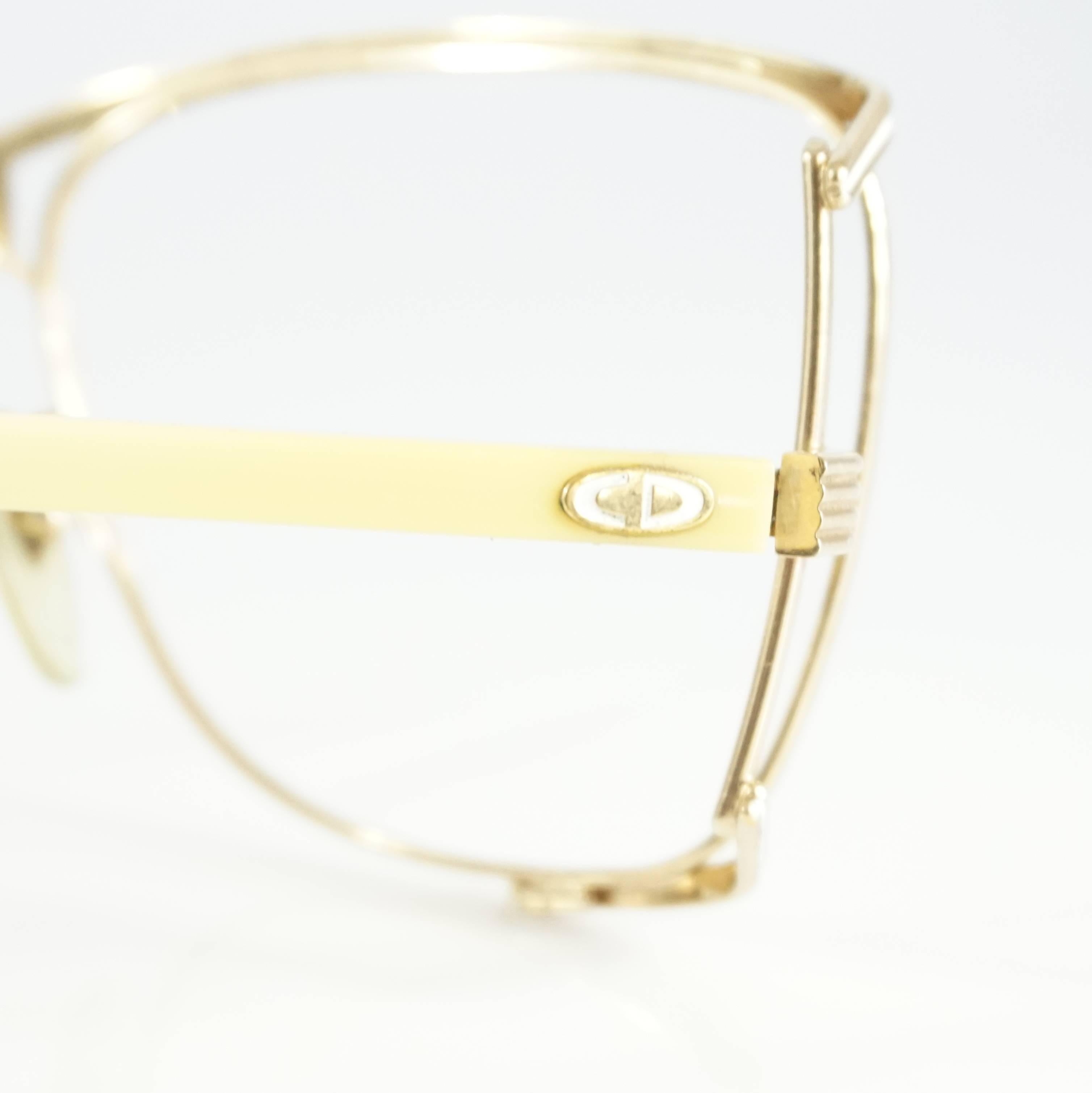 Christian Dior Gold Thin Frames - 1970's In Good Condition In West Palm Beach, FL