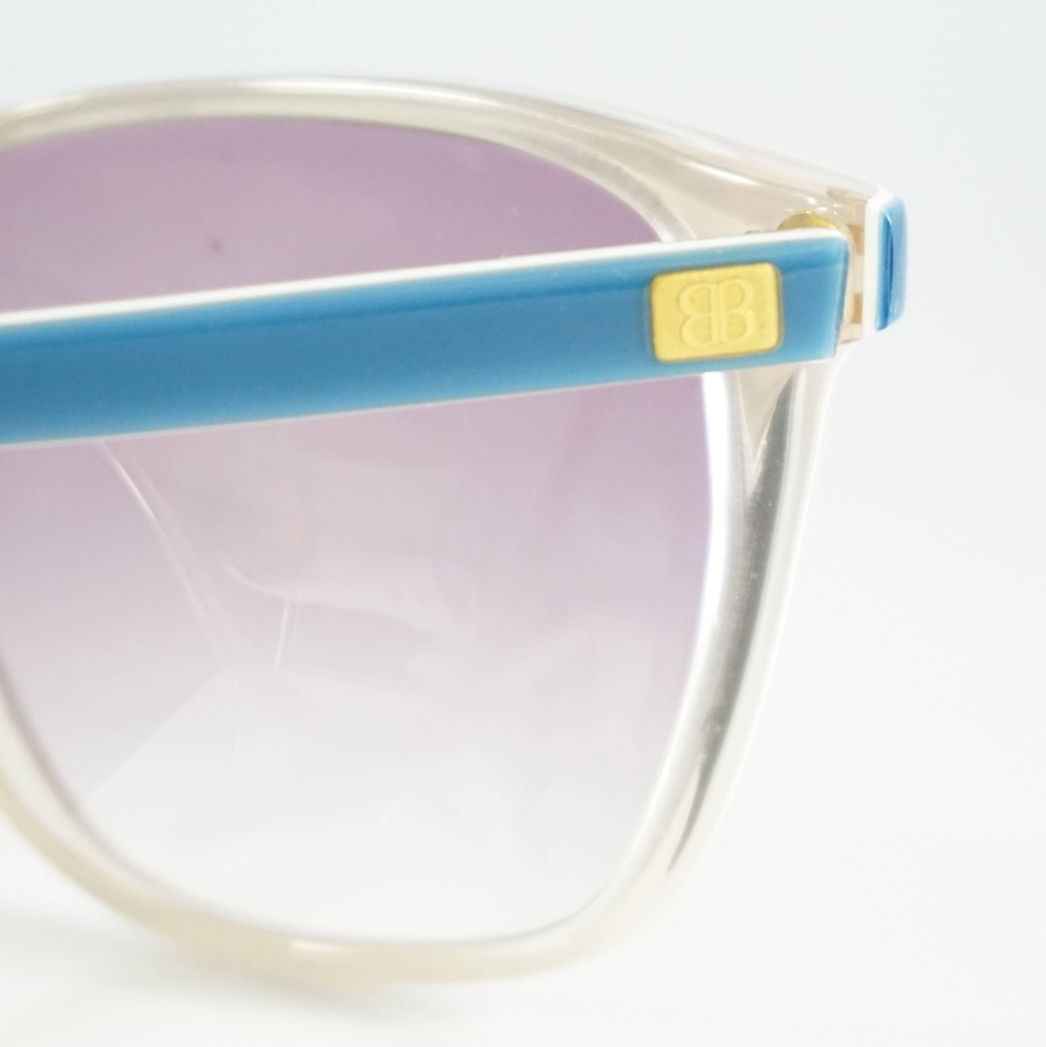 blue balenciaga sunglasses