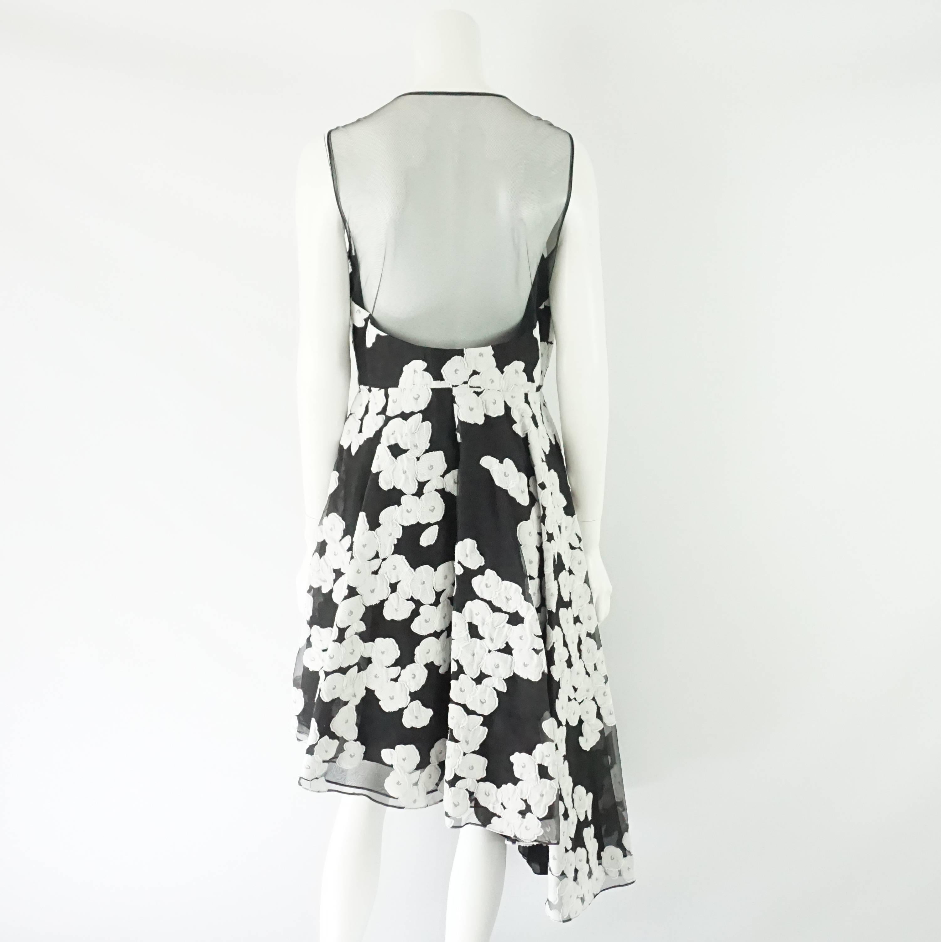 lela rose black and white dress