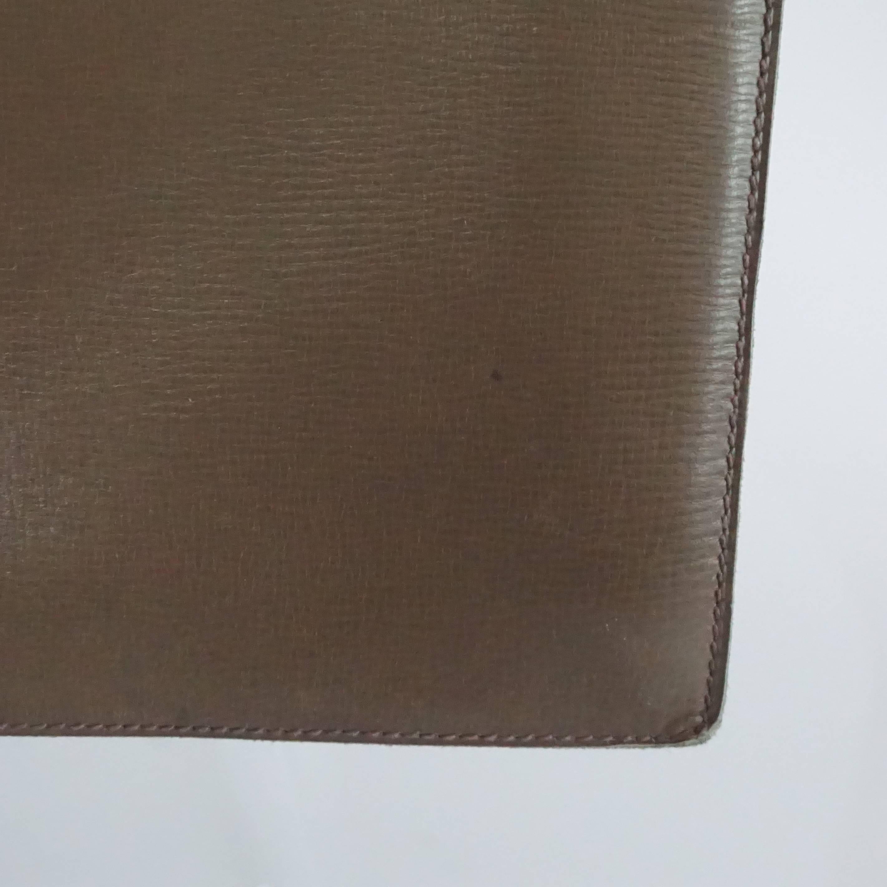Lederer Vintage Taupe Leather Small Briefcase - 1950's 2