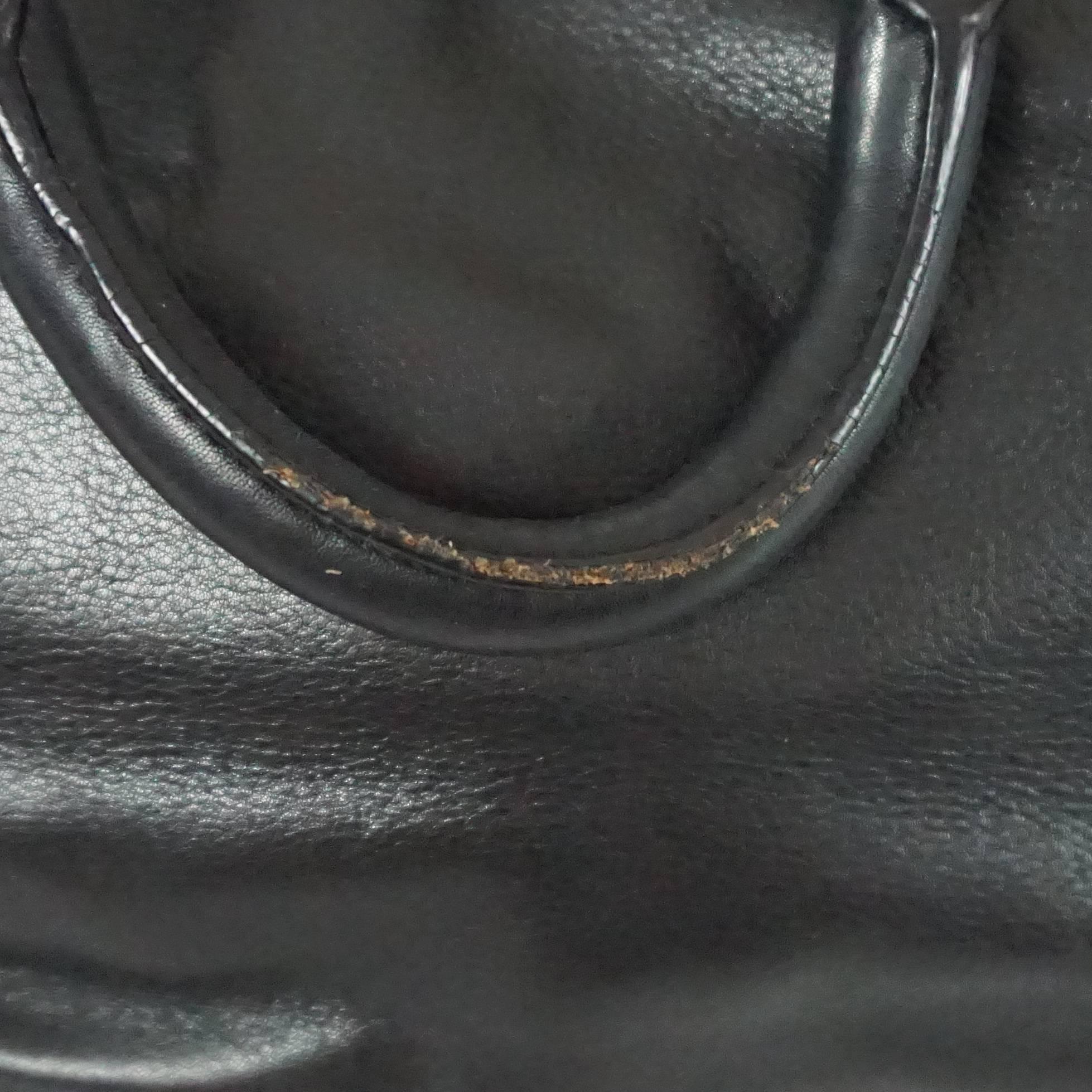 Prada Black Leather Shoulder Bag with Crossbody Strap and Charm - SHW - 5