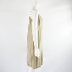 Dries Van Noten Taupe Silk Slip Dress - 42