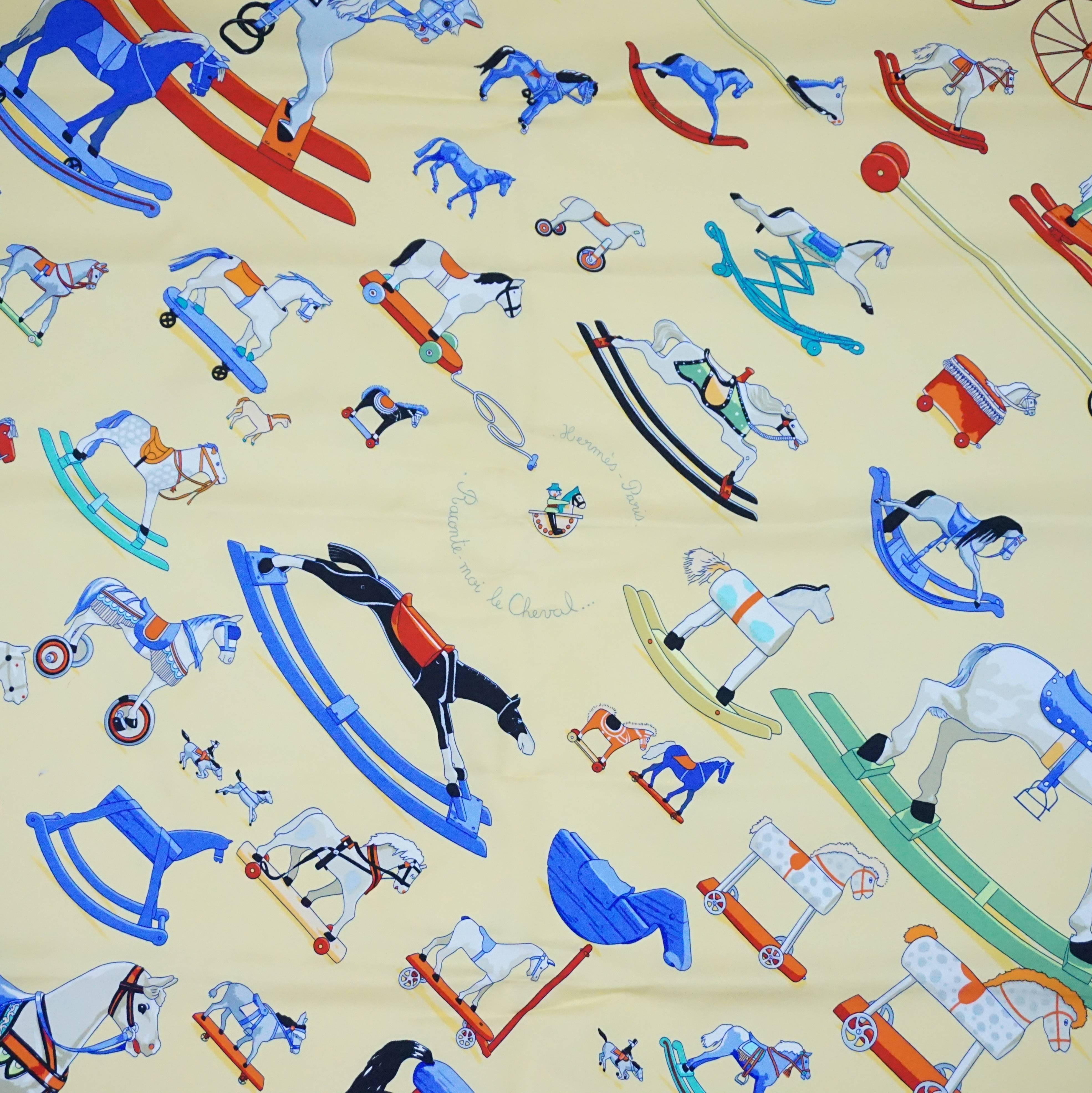 hermes rocking horse scarf