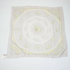 Hermes Lavender "Dies et Hore" Astrology Print Silk Scarf