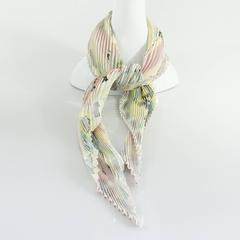 Hermes Pastels Polo Theme Pleated Silk Scarf
