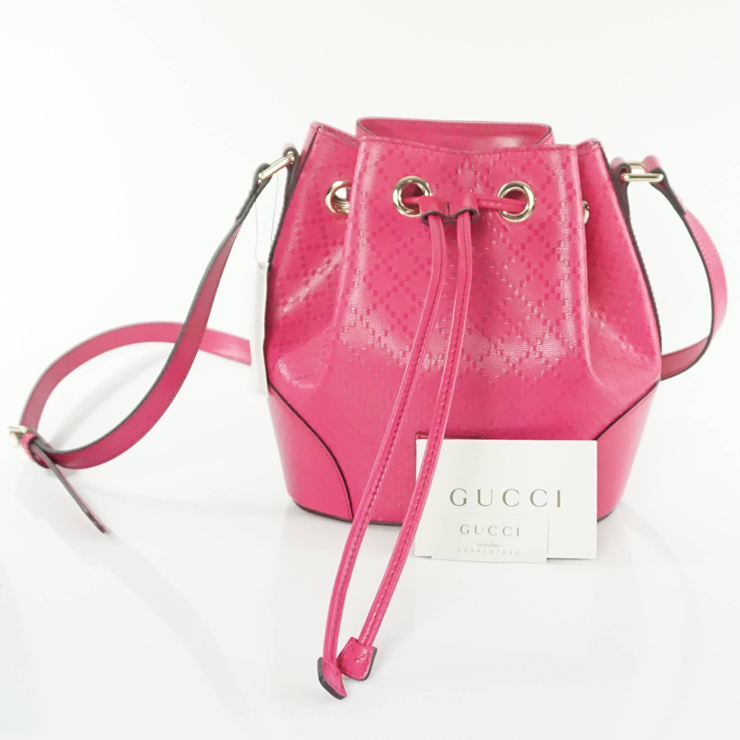 New Gucci Pink Diamante Bucket Bag - 2015 3