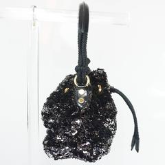Louis Vuitton Black and Gold Limited Edition Sequin Mini Noe Rococo Handbag