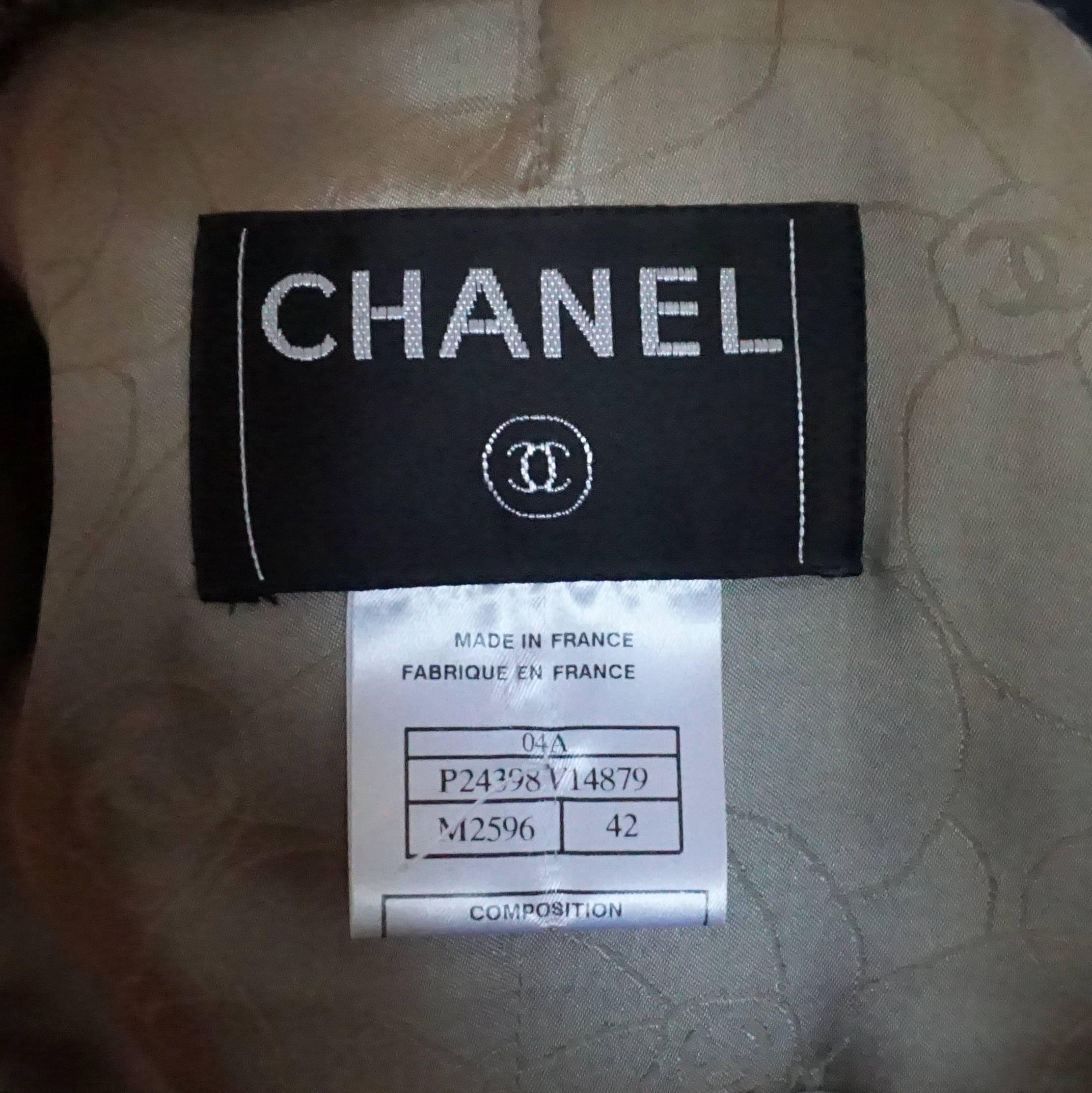 Chanel Metallic Multi-Color Tweed Jacket with Silver Buttons - 42 - 04A 1