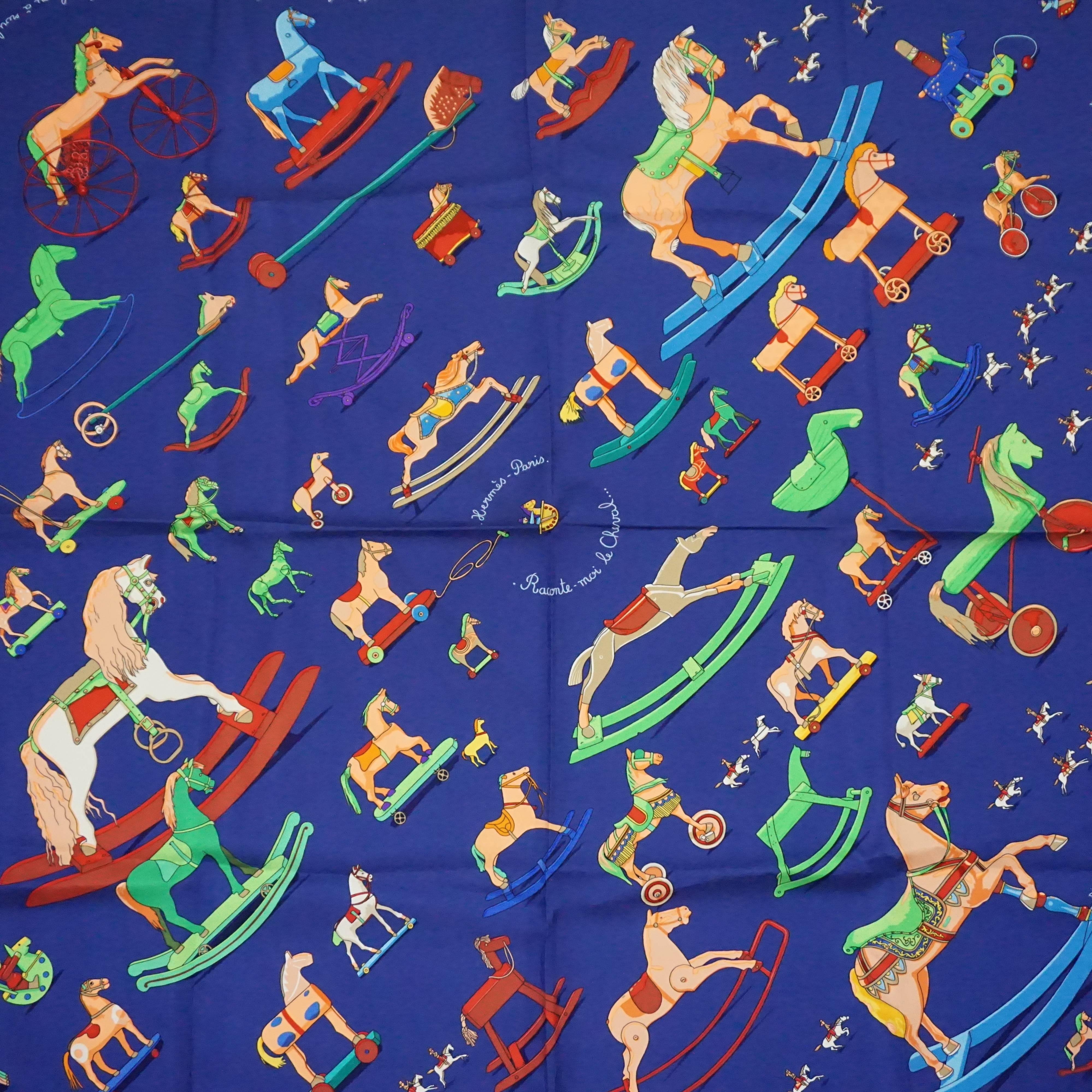 hermes rocking horse scarf