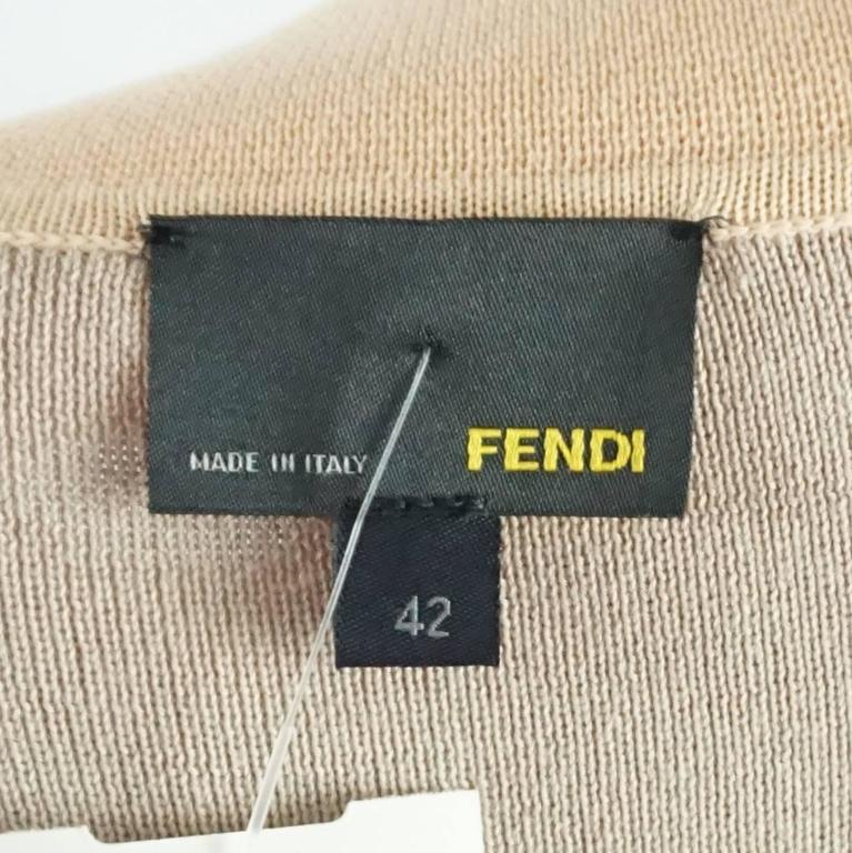Fendi Taupe and Peach Cotton Knit Dress - 42 For Sale at 1stDibs ...