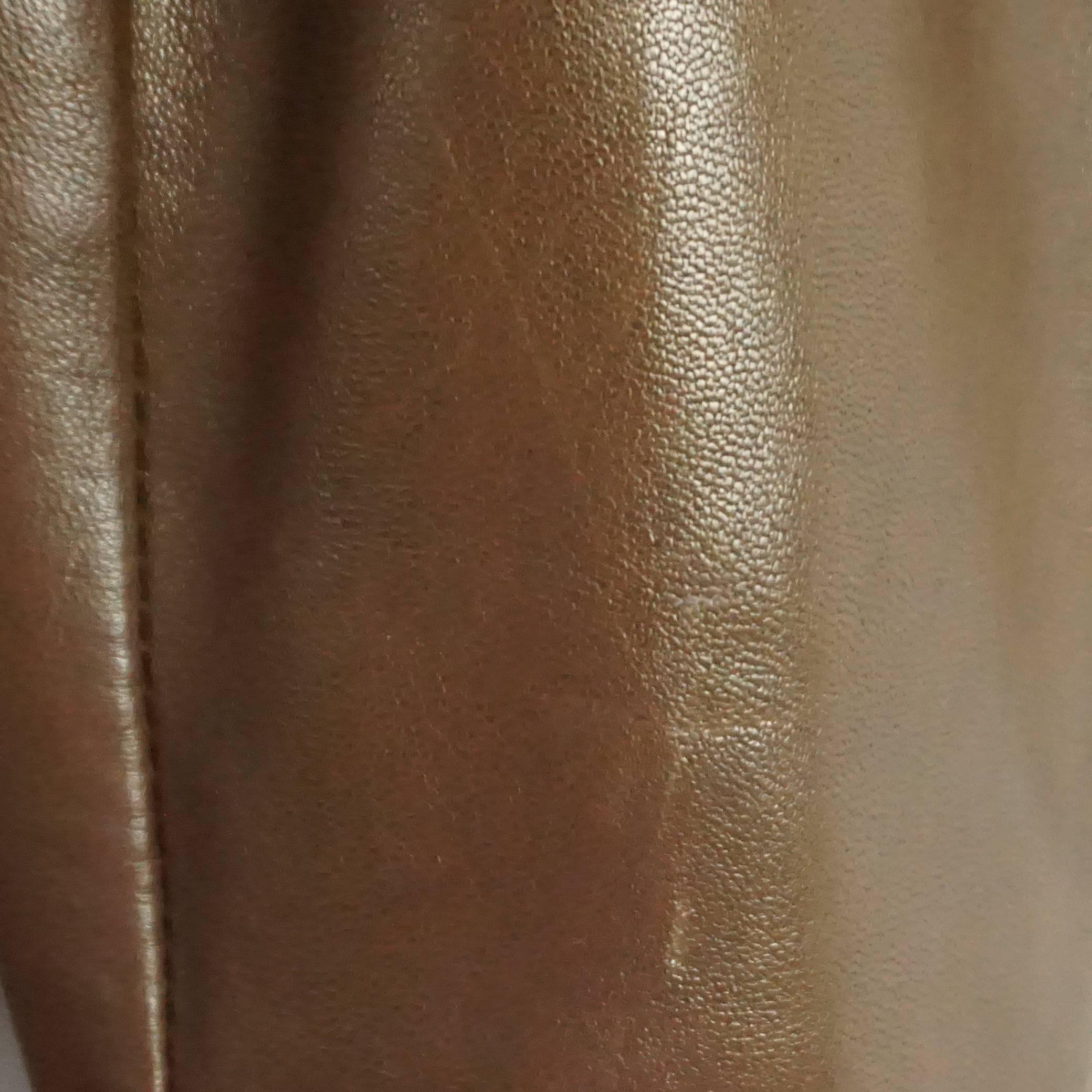 Jean Claude Jitrois Brown Leather Long Sleeve Dress - 6 -  circa 1980's  4