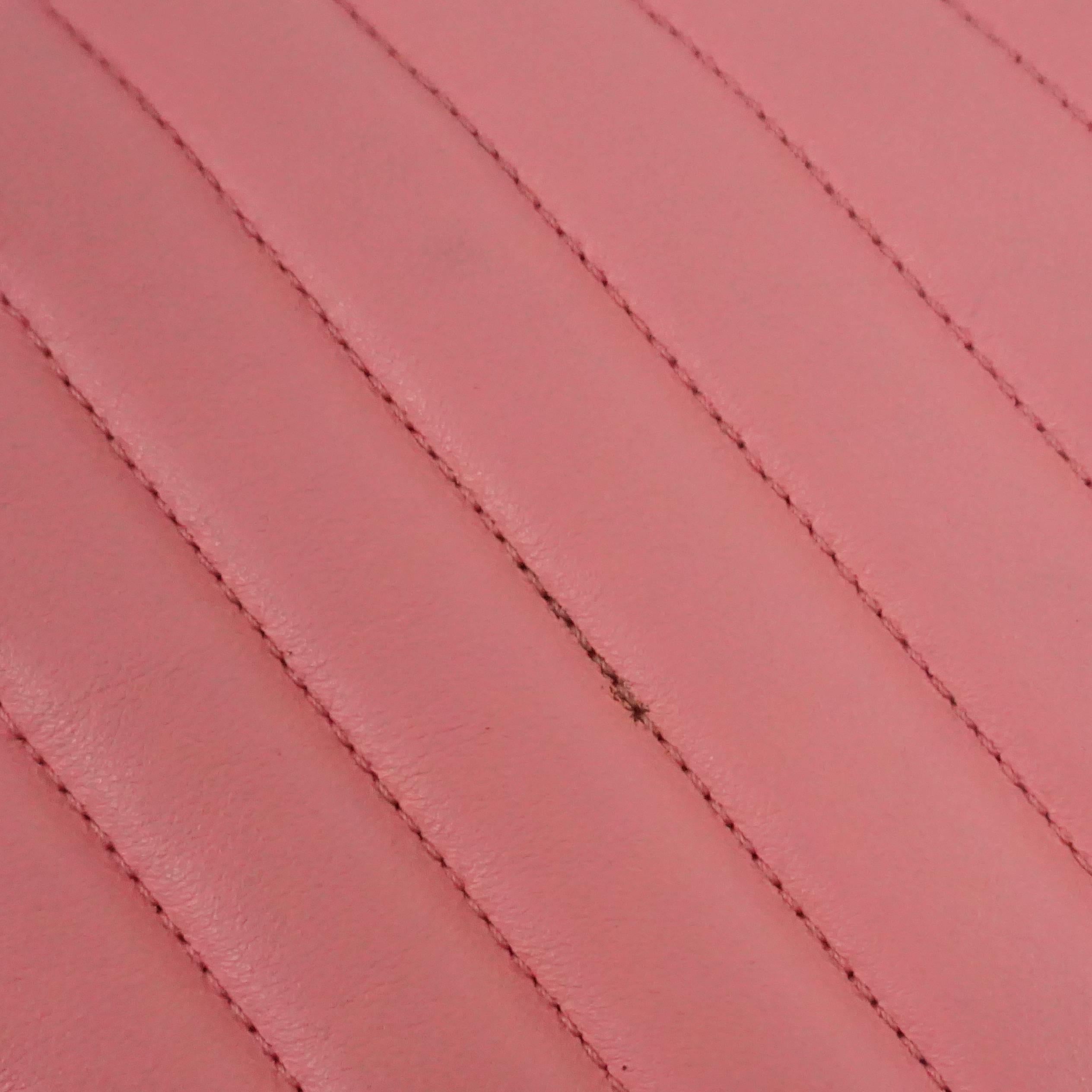 Chanel Pink Chevron Quilted Medium Boy Bag - SHW - 2016 3