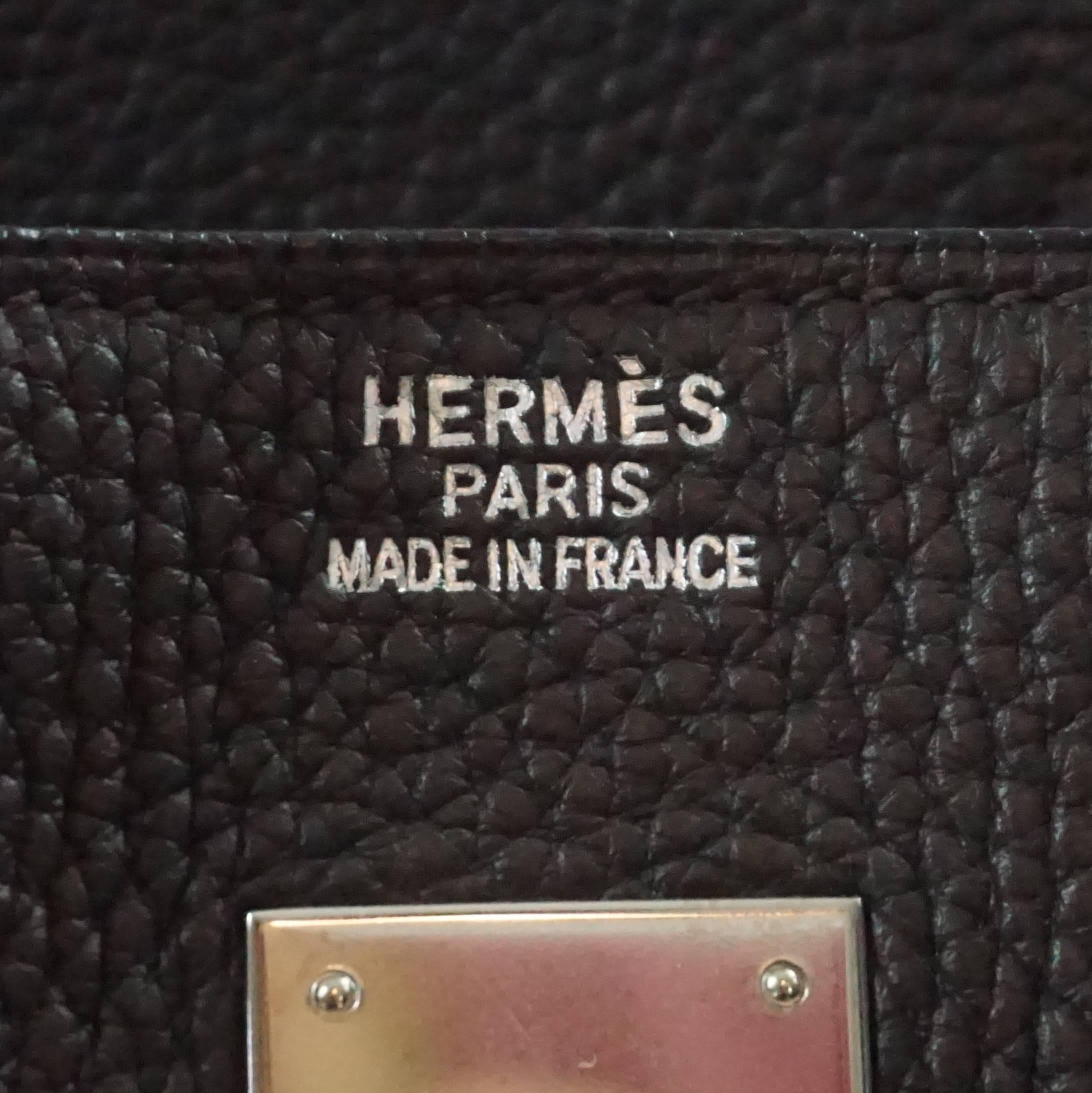 Hermes Canvas and Chocolate Brown Leather 35cm Birkin - SHW - 2006 4