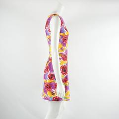 Chanel Multi Floral Print Spandex Dress - 36 - 1997