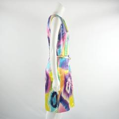 Dolce & Gabbana Multi Silk Tie Dye Print Dress with Pockets - 44