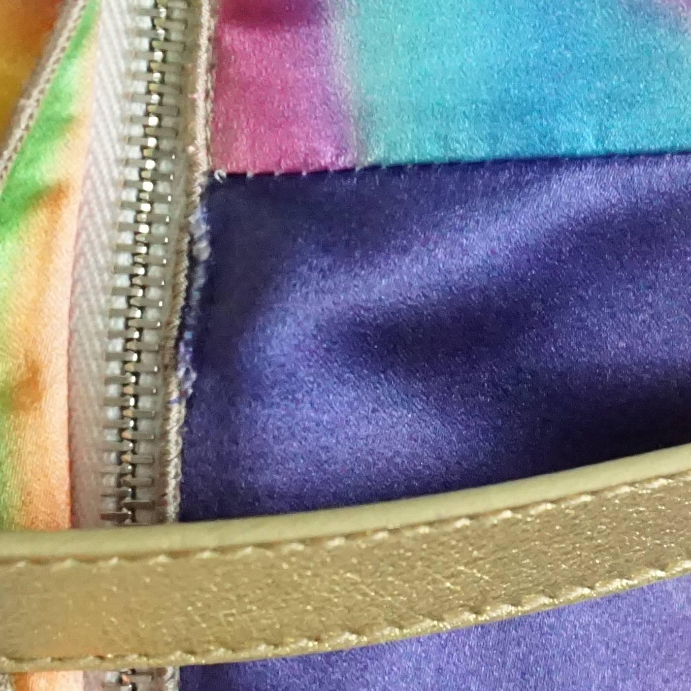 Dolce & Gabbana - Robe en soie imprimée multicolore tie-dye avec poches - 44 en vente 4