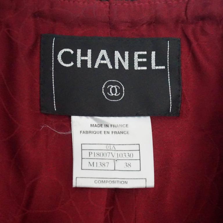Chanel Red and Pink Tweed Wool Jacket - 38 at 1stDibs