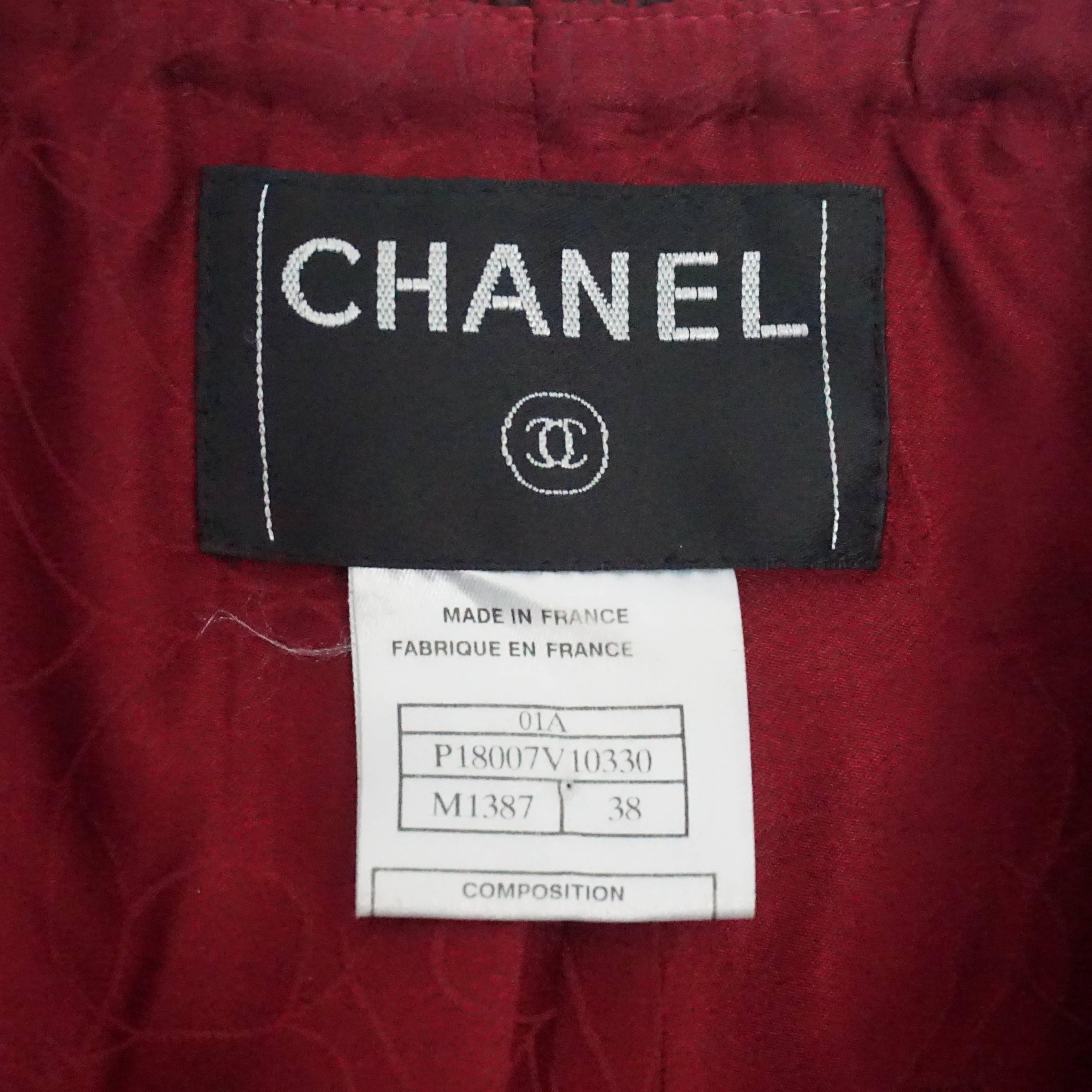 Chanel Red and Pink Tweed Wool Jacket - 38 1