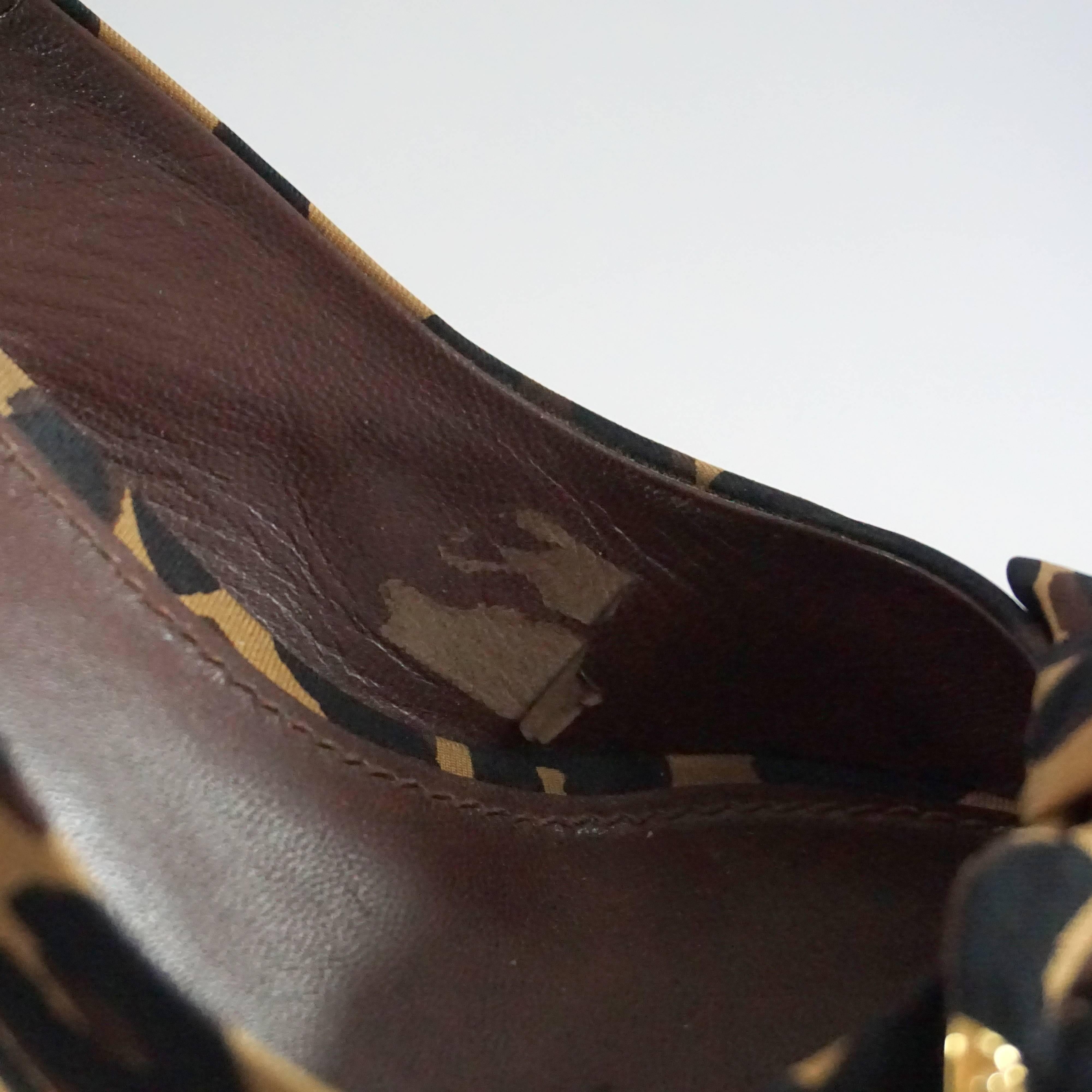 Women's Louis Vuitton Animal Print Satin Wedges - 41